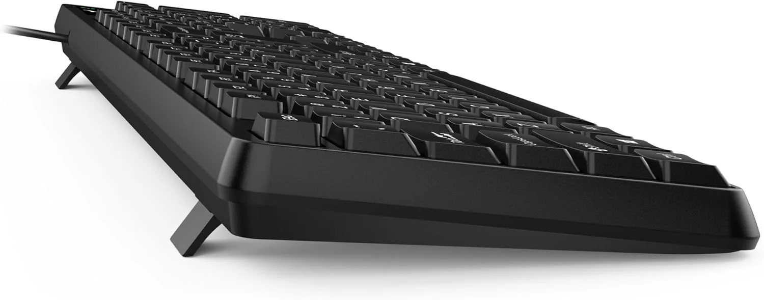 کیبورد کلاسیک سیم دار Genius KB-117، بی صدا، عربی، USB