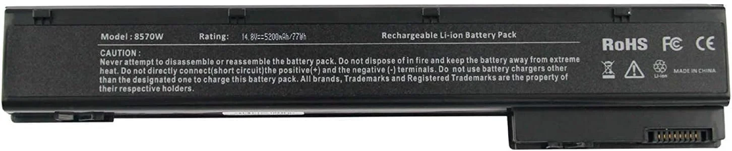 باتری لپ تاپ زکسن برای HP EliteBook 8560w 8570w 8760w 8770w Mobile Workstation، 5200mAh/14.8V/6-Cells باتری لپ تاپ زکسن برای HP EliteBook 8560w 8570w 8760w 8770w Mobile Workstation، 5200mAh/14.8V/6-Cells