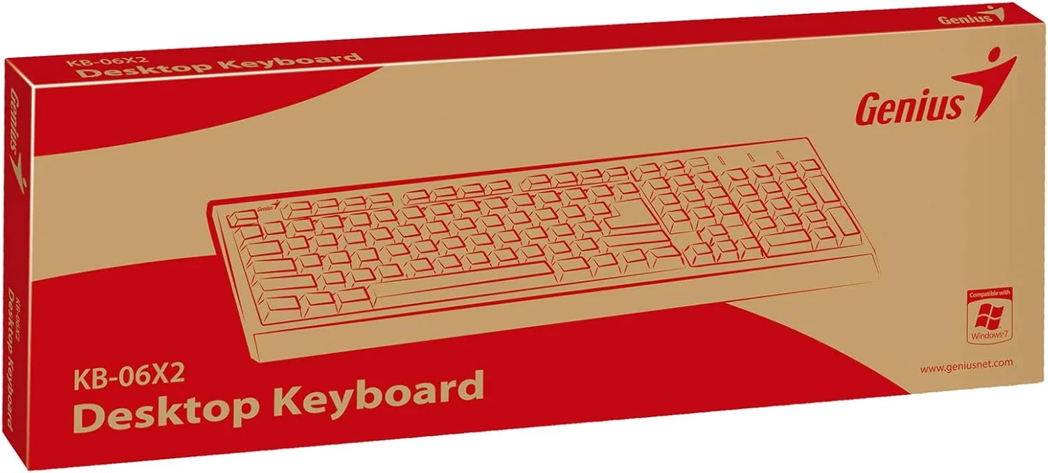 کیبورد سیم دار Genius برای کامپیوتر - Kb 06X2 - زبان اسپانیایی