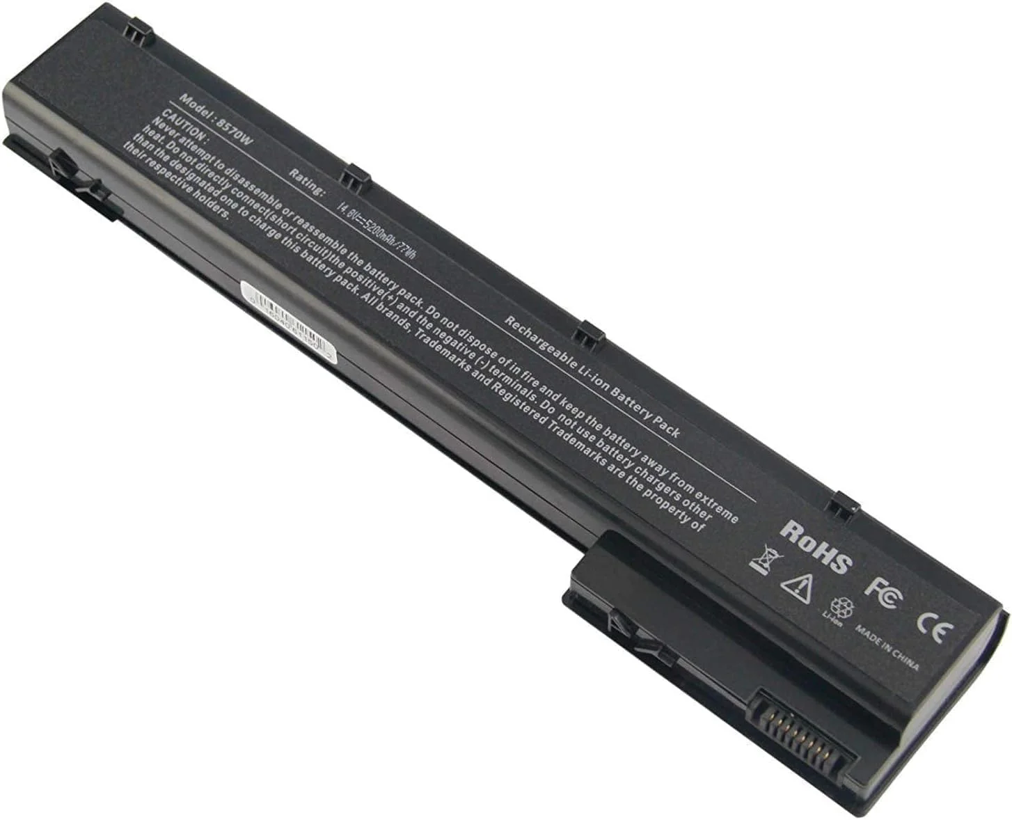 باتری لپ تاپ زکسن برای HP EliteBook 8560w 8570w 8760w 8770w Mobile Workstation، 5200mAh/14.8V/6-Cells باتری لپ تاپ زکسن برای HP EliteBook 8560w 8570w 8760w 8770w Mobile Workstation، 5200mAh/14.8V/6-Cells
