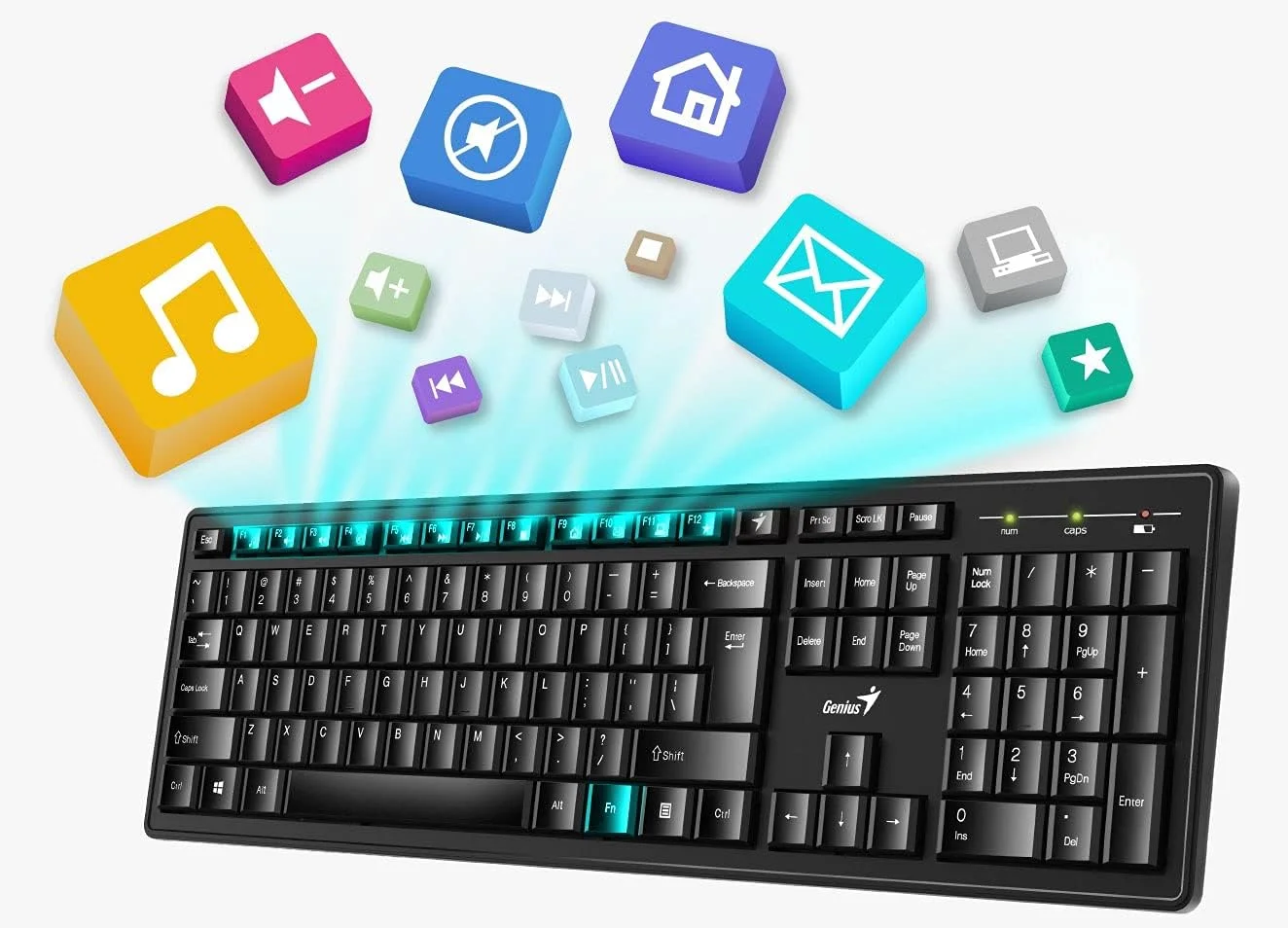 مجموعه کیبورد و ماوس هوشمند بی‌سیم Genius - Smart KM-8200