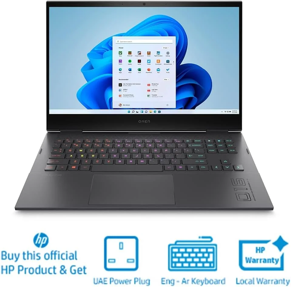 لپ تاپ گیمینگ اچ پی Omen 16-C0009Ne، صفحه نمایش 16.1 اینچ FHD، پردازنده AMD Ryzen? 7، رم 16 گیگابایت، SSD 1 ترابایت، کارت گرافیک 8 گیگابایت Radeon? RX 6600M، ویندوز 10، صفحه کلید انگلیسی-عربی، نقره ای لپ تاپ گیمینگ اچ پی Omen 16-C0009Ne، صفحه نمایش 16.1 اینچ FHD، پردازنده AMD Ryzen? 7، رم 16 گیگابایت، SSD 1 ترابایت، کارت گرافیک 8 گیگابایت Radeon? RX 6600M، ویندوز 10، صفحه کلید انگلیسی-عربی، نقره ای