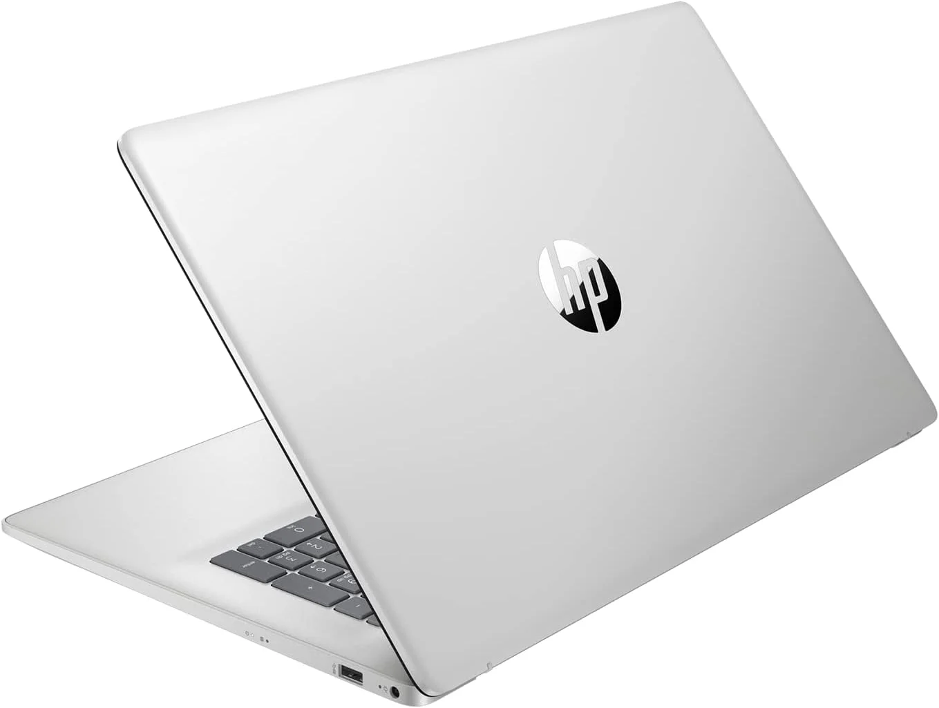 لپ تاپ HP 17، صفحه نمایش 17.3 اینچی HD+، پردازنده نسل 11 اینتل Core i3-1125G4، رم 16 گیگابایتی، SSD 512 گیگابایتی، Wi-Fi، HDMI، وب کم، ویندوز 11 هوم، نقره ای