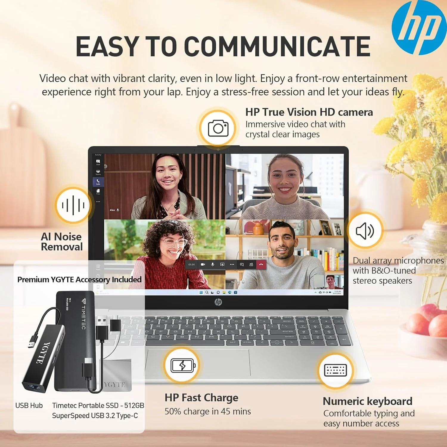 لپ تاپ 15.6 اینچی HP مدل 2025، لپ تاپ 10 هسته ای Intel i5 با Office مادام العمر، لپ تاپ تجاری دانشجویی 15 اینچی FHD، رم 32 گیگابایتی، حافظه 1.5 ترابایتی (1 ترابایت SSD + 512 گیگابایت PSSD)، ویندوز 11 پرو Copilot AI، صفحه کلید اعداد، USB-C لپ تاپ 15.6 اینچی HP مدل 2025، لپ تاپ 10 هسته ای Intel i5 با Office مادام العمر، لپ تاپ تجاری دانشجویی 15 اینچی FHD، رم 32 گیگابایتی، حافظه 1.5 ترابایتی (1 ترابایت SSD + 512 گیگابایت PSSD)، ویندوز 11 پرو Copilot AI، صفحه کلید اعداد، USB-C