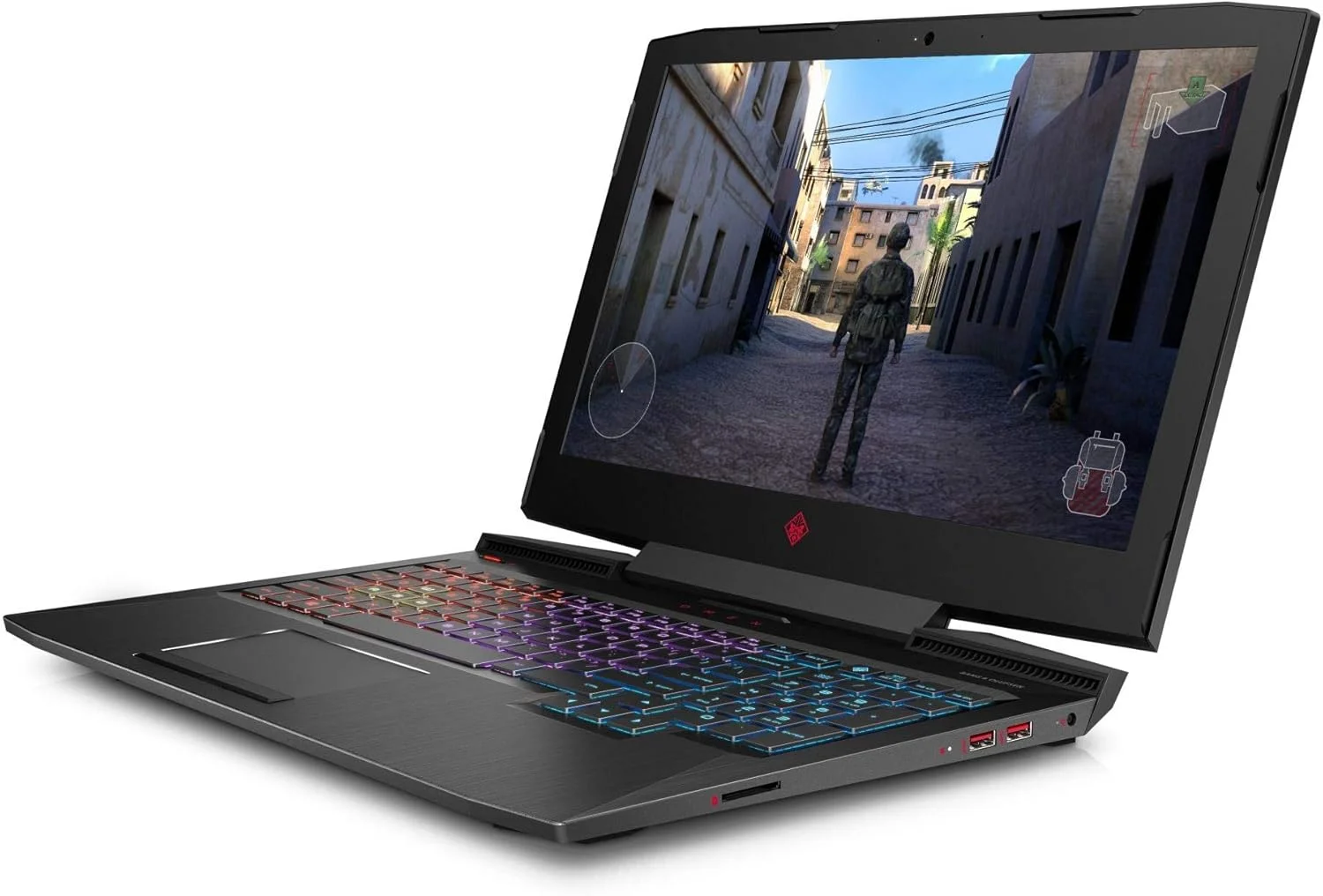 لپ تاپ گیمینگ HP OMEN 15-CE198 با صفحه نمایش 15.6 اینچی LCD - پردازنده Intel i7-8750H 2.2 گیگاهرتز، 16 گیگابایت رم، 256 گیگابایت HDD، کارت گرافیک NVIDIA GeForce GTX 1060، ویندوز 10 پرو - مشکی