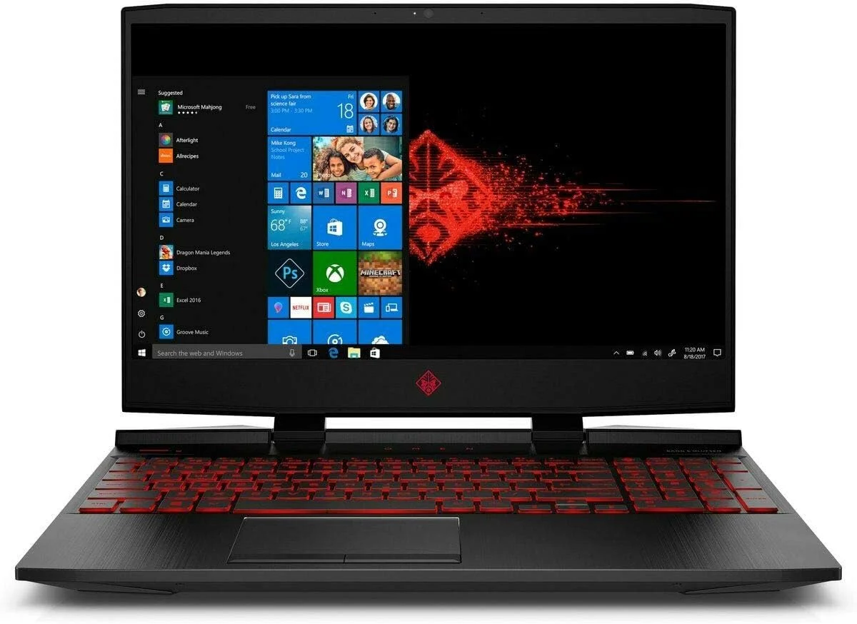 لپ تاپ گیمینگ قدرتمند HP OMEN 15.6 اینچی FHD IPS مدل 2019، نسل نهم پردازنده Intel Quad Core i5-9300H تا 4.1 گیگاهرتز، 12 گیگابایت رم، 128 گیگابایت PCIe SSD + 1 ترابایت HDD، کارت گرافیک NVIDIA GeForce GTX 1650 4GB، کیبورد با نور پس زمینه، ویندوز 10