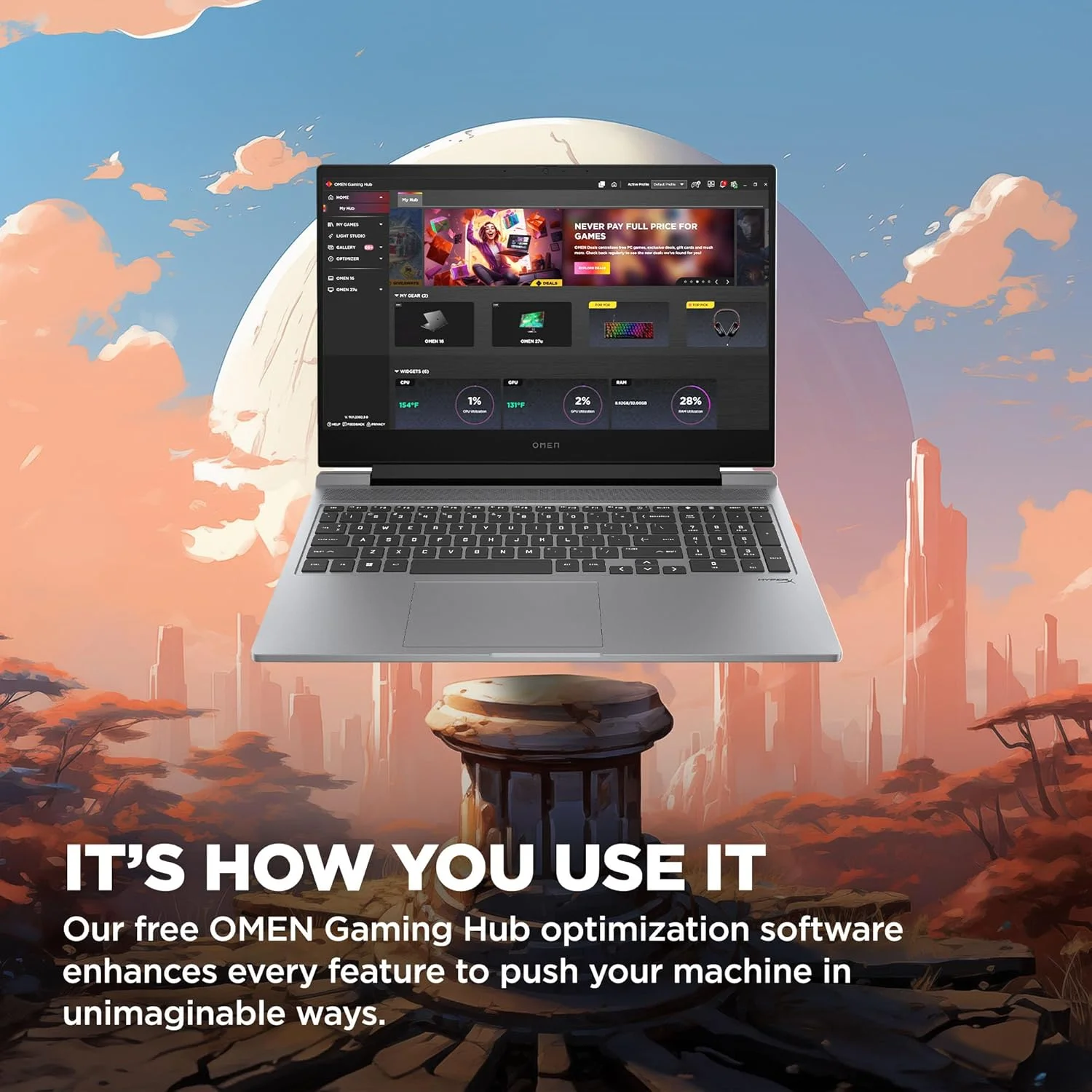 لپ تاپ 16 اینچی HP OMEN (بازسازی شده)، صفحه نمایش FHD 144 هرتز، پردازنده Intel Core i7-14650HX، رم 16 گیگابایتی، SSD 512 گیگابایتی، کارت گرافیک NVIDIA GeForce RTX 4060 (8 گیگابایت اختصاصی)، ویندوز 11 هوم، 16-ae0100nr (2024) لپ تاپ 16 اینچی HP OMEN (بازسازی شده)، صفحه نمایش FHD 144 هرتز، پردازنده Intel Core i7-14650HX، رم 16 گیگابایتی، SSD 512 گیگابایتی، کارت گرافیک NVIDIA GeForce RTX 4060 (8 گیگابایت اختصاصی)، ویندوز 11 هوم، 16-ae0100nr (2024)