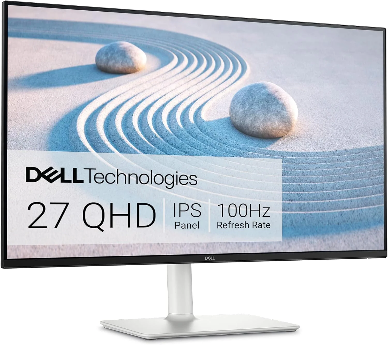 مانیتور دل S2725DS - 27 اینچ، نمایشگر QHD (2560x1440)، نرخ تازه سازی 100 هرتز، نسبت کنتراست 1500:1، دارای گواهی TÜV Rheinland Eye comfort 4 Star، بلندگوی 2x5W یکپارچه، قابلیت تنظیم ارتفاع/شیب/چرخش/محور - رنگ سفید خاکستری