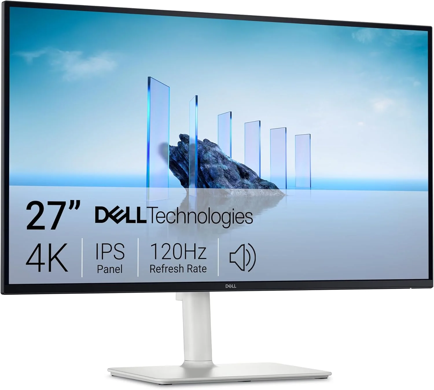 مانیتور 27 اینچ دل پلاس - S2725QS، 4K UHD (3840x2160)، 120 هرتز، IPS، 4 میلی‌ثانیه، AMD FreeSync Premium، 99% sRGB، تنظیم ارتفاع، بلندگوهای داخلی، DisplayPort، 2 HDMI، 3 سال گارانتی