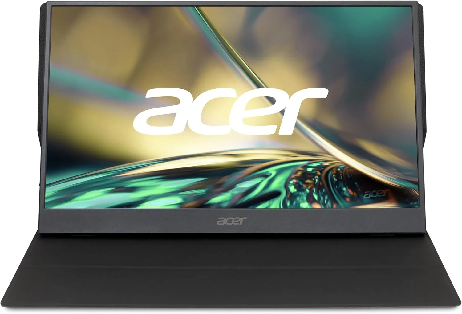 مانیتور قابل حمل ایسر مدل PM161Q Abmiuuzx با صفحه نمایش 15.6 اینچی Full HD 1920 x 1080 IPS، طراحی فوق العاده باریک، روکش ممتاز، مناسب برای لپ تاپ، کامپیوتر، مک، دارای 2 پورت USB 3.1 Type-C، 1 پورت Mini HDMI و Micro USB، رنگ مشکی