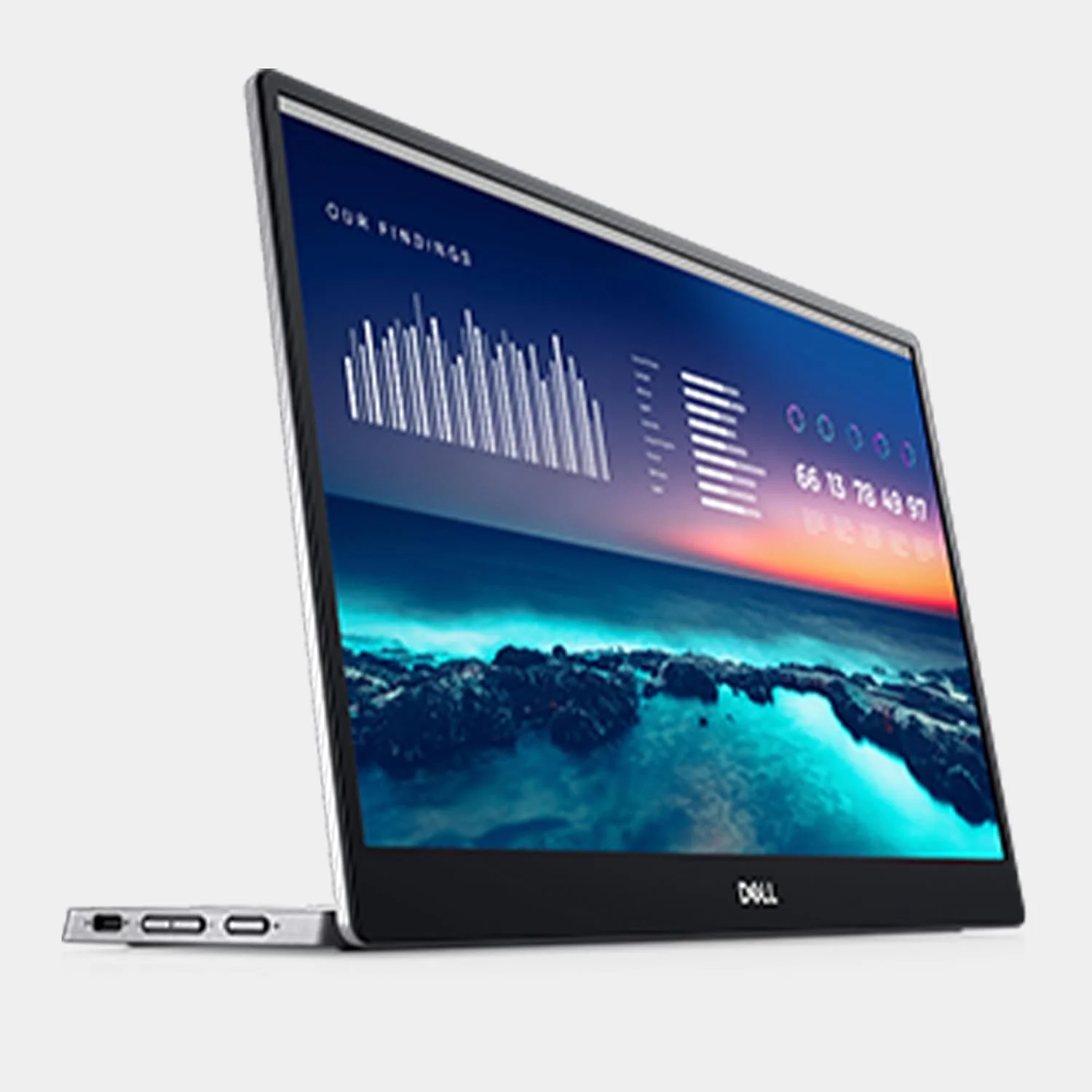 مانیتور قابل حمل 14 اینچی دل مدل P1424H، FHD IPS 1080P، نرخ تازه‌سازی 60 هرتز، زمان پاسخگویی 6 میلی‌ثانیه، 16.7 میلیون رنگ، روشنایی 300 نیت، نور پس‌زمینه LED، اتصال USB-C، مشکی