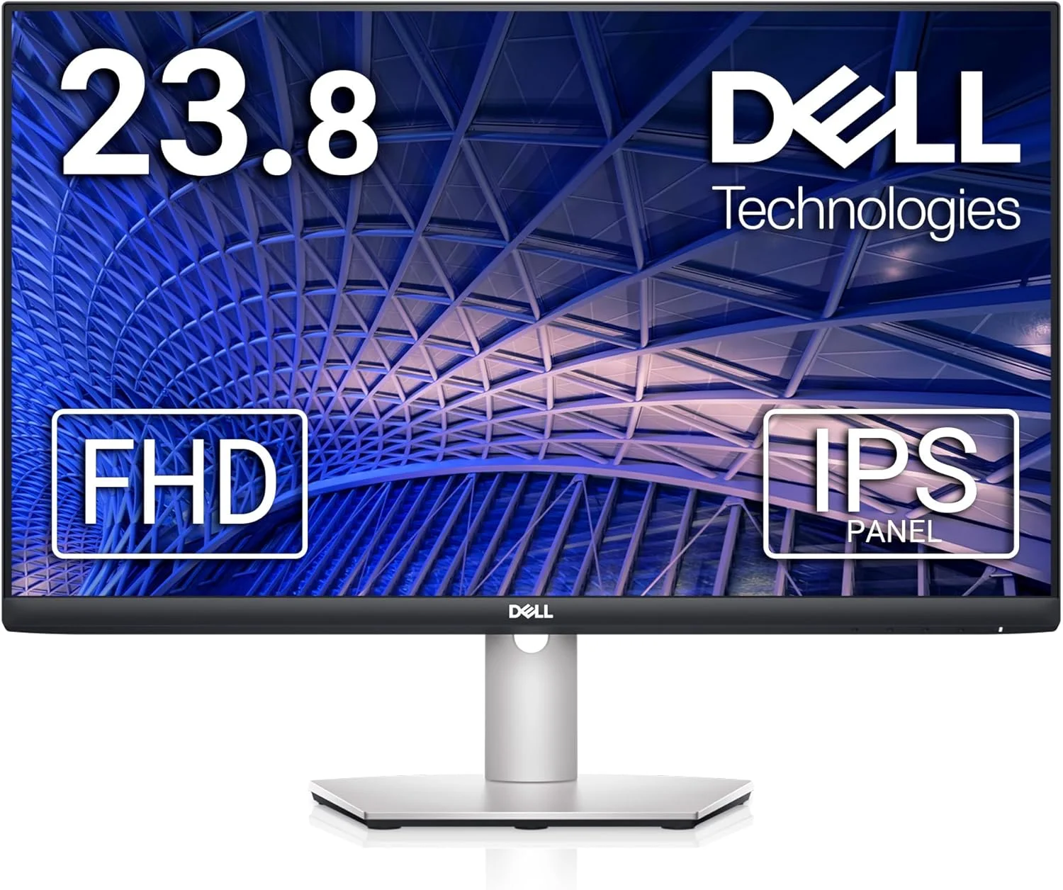 مانیتور دسکتاپ 24 اینچی Dell S2421HS Full HD 1920 x 1080 LED با پایه قابل تنظیم، زمان پاسخگویی 4 میلی‌ثانیه خاکستری به خاکستری، AMD FreeSync، فناوری IPS، HDMI، DisplayPort، نقره‌ای، 24.0 اینچ FHD