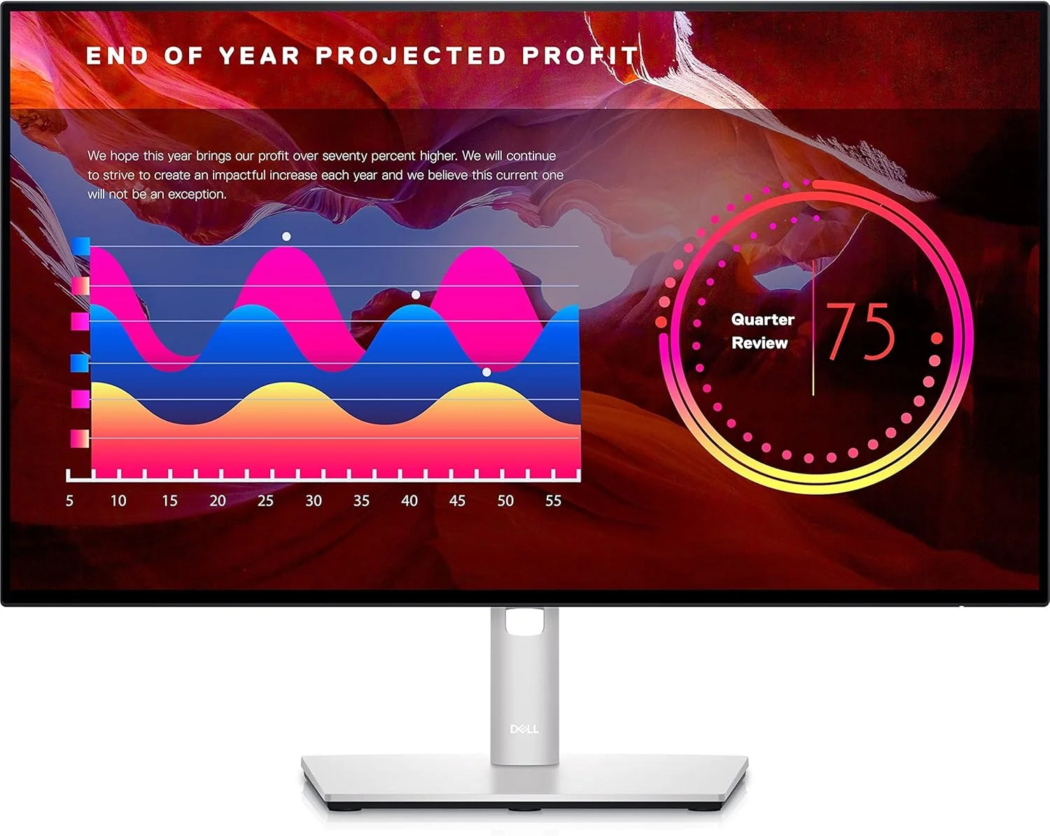 مانیتور 24 اینچی Dell UltraSharp مدل U2422H، فوق العاده شارپ، 24 اینچ، IPS بدون حاشیه، 4 طرفه Infinity Edge || HDMI || RJ 245 || USB || USB-C || Full HD
