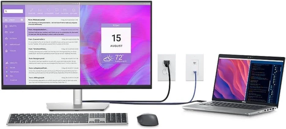 مانیتور Dell P2723QE با هاب USB-C - نمایشگر 68.5 سانتی متری 4K (3840 x 2160) 60 هرتز، زمان پاسخگویی 5 میلی ثانیه (حالت سریع)، اتصال USB-C/DisplayPort/HDMI/USB 3.2 Gen1، عمق رنگ: 1.0.0 7 میلی متر. رنگ های آردن - مشکی مانیتور Dell P2723QE با هاب USB-C - نمایشگر 68.5 سانتی متری 4K (3840 x 2160) 60 هرتز، زمان پاسخگویی 5 میلی ثانیه (حالت سریع)، اتصال USB-C/DisplayPort/HDMI/USB 3.2 Gen1، عمق رنگ: 1.0.0 7 میلی متر. رنگ های آردن - مشکی