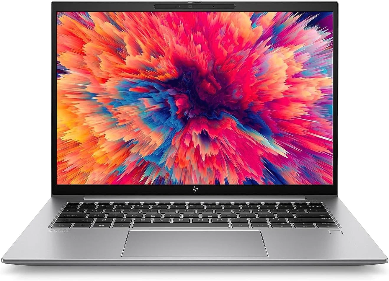 لپ تاپ ورک استیشن موبایل HP ZBook Firefly 14 G9، صفحه نمایش 14 اینچی WUXGA، پردازنده نسل دوازدهم Intel® Core™ i7، رم 16 گیگابایتی، حافظه SSD 512 گیگابایتی، گرافیک 4 گیگابایتی NVIDIA® T550، ویندوز 10 پرو، صفحه کلید انگلیسی-عربی، نقره ای - [6B882EA]