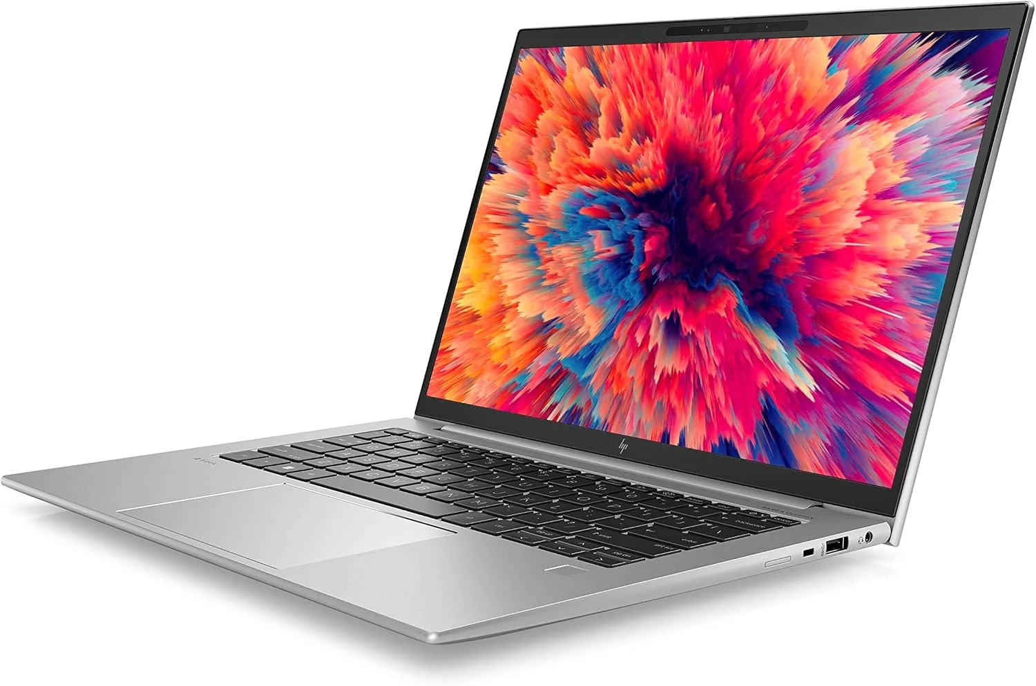 لپ تاپ ورک استیشن موبایل HP ZBook Firefly 14 G9، صفحه نمایش 14 اینچی WUXGA، پردازنده نسل دوازدهم Intel® Core™ i7، رم 16 گیگابایتی، حافظه SSD 512 گیگابایتی، گرافیک 4 گیگابایتی NVIDIA® T550، ویندوز 10 پرو، صفحه کلید انگلیسی-عربی، نقره ای - [6B882EA]