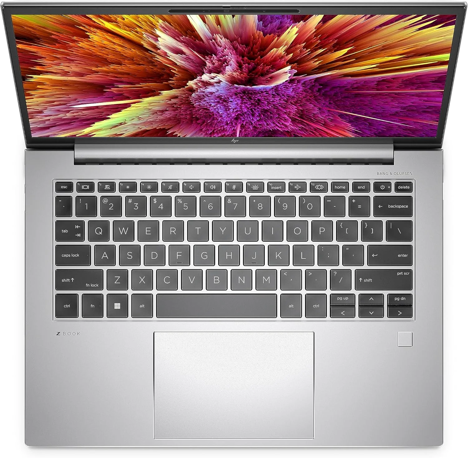 لپ تاپ ورک استیشن موبایل HP ZBook Firefly G10، صفحه نمایش 14 اینچی WUXGA، پردازنده نسل سیزدهم Intel® Core™ i7، رم 16 گیگابایتی، حافظه SSD 512 گیگابایتی، گرافیک 4 گیگابایتی NVIDIA RTX™ A500، ویندوز 11 پرو، صفحه کلید عربی-انگلیسی، نقره ای - [5G369ES]