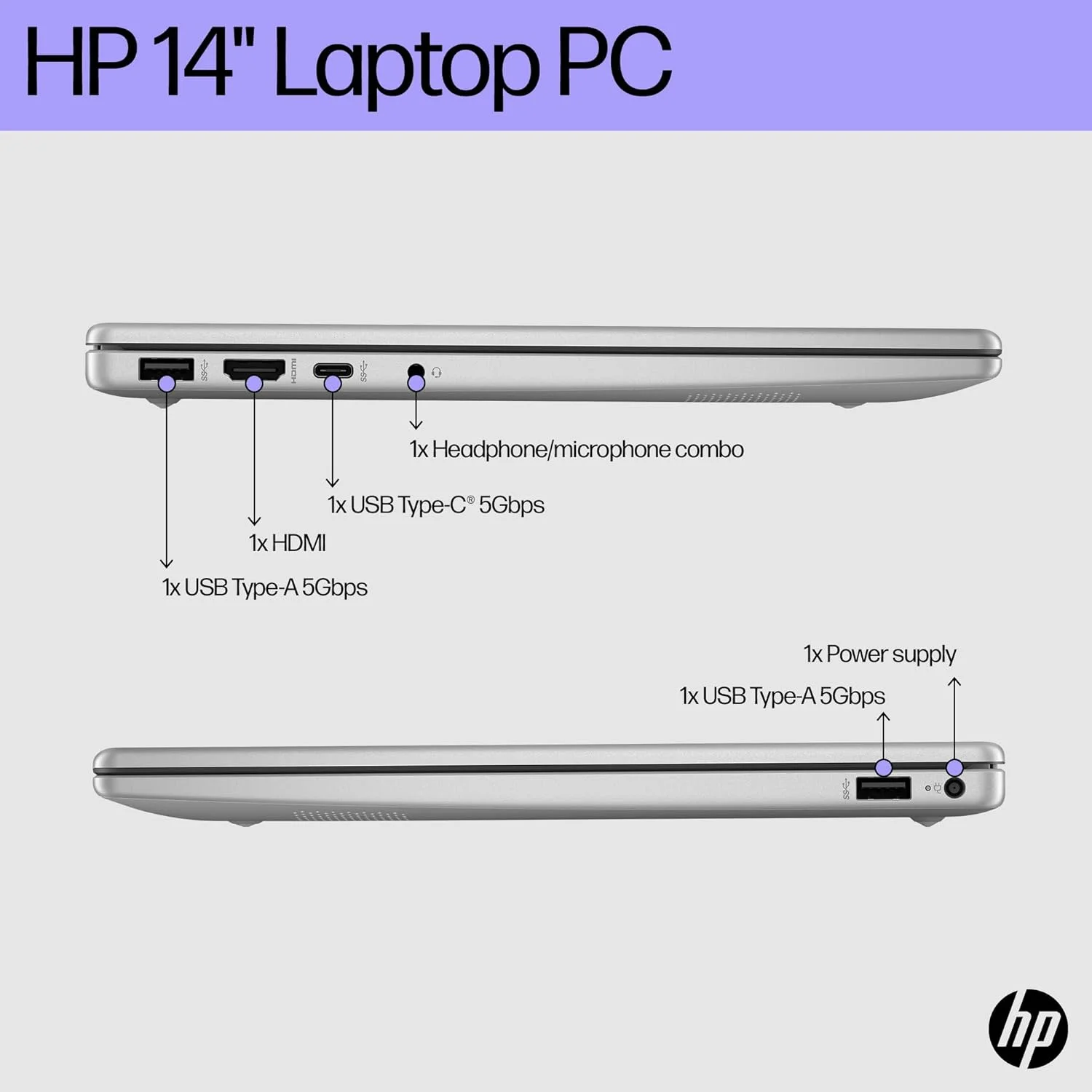 لپ تاپ HP مدل 14-ep1003ne، پردازنده Intel Core Ultra 7-155H، صفحه نمایش 14 اینچی FHD، رم 16 گیگابایتی DDR5، حافظه SSD 1 ترابایتی، گرافیک مجتمع Intel® Arc™، صفحه کلید Eng/Ar، ویندوز 11، نقره ای طبیعی [B13Y4EA]