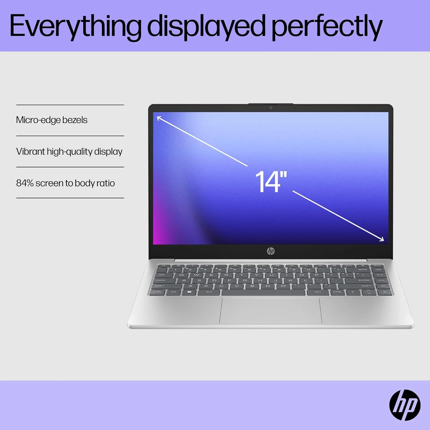 لپ تاپ HP مدل 14-ep1003ne، پردازنده Intel Core Ultra 7-155H، صفحه نمایش 14 اینچی FHD، رم 16 گیگابایتی DDR5، حافظه SSD 1 ترابایتی، گرافیک مجتمع Intel® Arc™، صفحه کلید Eng/Ar، ویندوز 11، نقره ای طبیعی [B13Y4EA]