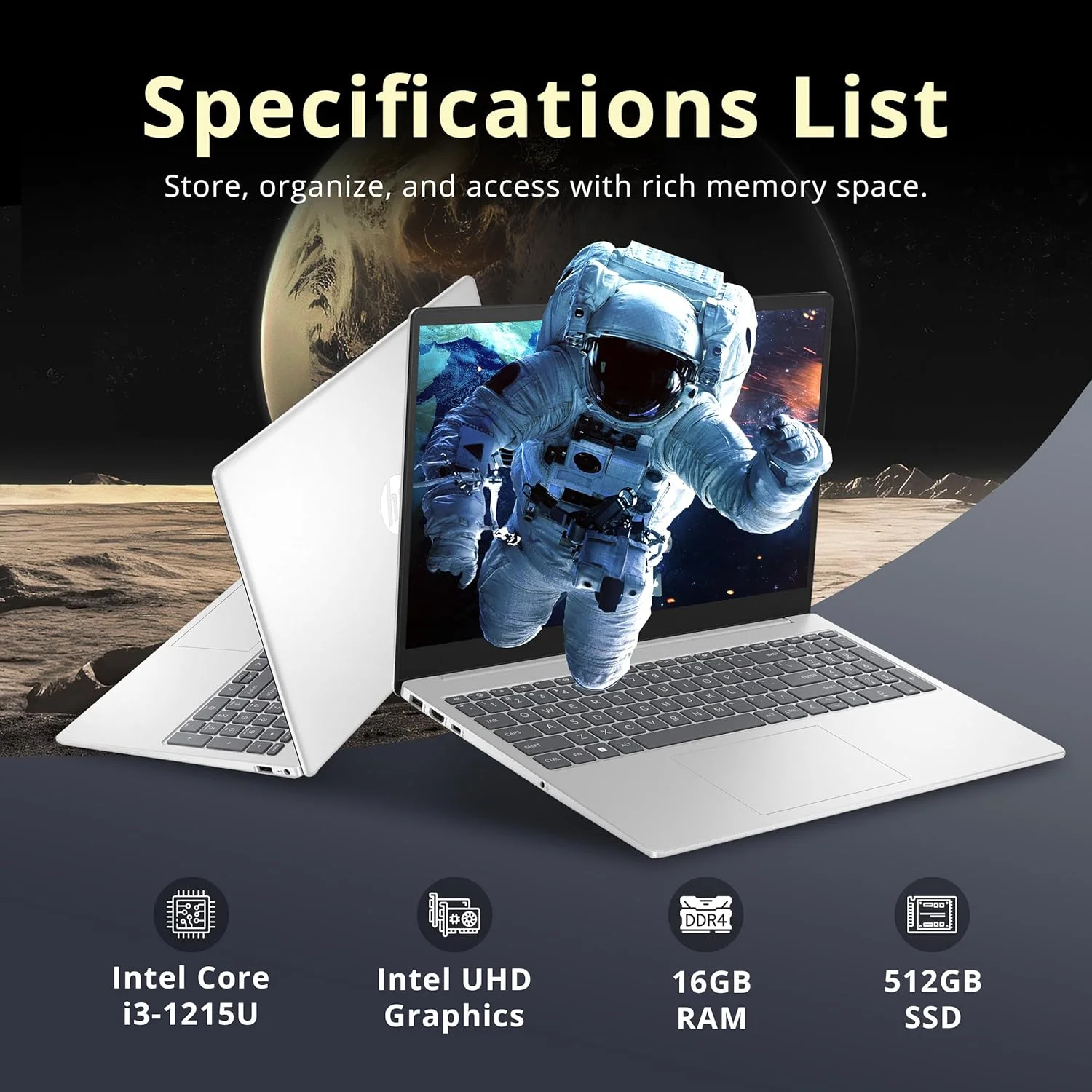 لپ تاپ تجاری لمسی HD 15.6 اینچی HP، پردازنده Intel i3-1215U، رم 16 گیگابایتی DDR4، حافظه SSD 512 گیگابایتی PCIe، گرافیک Intel UHD، صفحه کلید عددی، دوربین HD 720p، ویندوز 11 پرو، نقره ای، کارت USB Hotface 32 گیگابایتی لپ تاپ تجاری لمسی HD 15.6 اینچی HP، پردازنده Intel i3-1215U، رم 16 گیگابایتی DDR4، حافظه SSD 512 گیگابایتی PCIe، گرافیک Intel UHD، صفحه کلید عددی، دوربین HD 720p، ویندوز 11 پرو، نقره ای، کارت USB Hotface 32 گیگابایتی