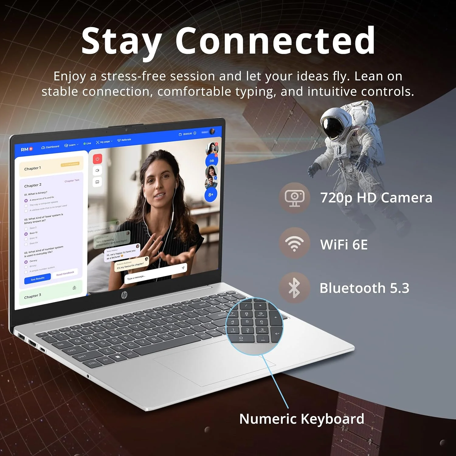 لپ تاپ تجاری لمسی HD 15.6 اینچی HP، پردازنده Intel i3-1215U، رم 16 گیگابایتی DDR4، حافظه SSD 512 گیگابایتی PCIe، گرافیک Intel UHD، صفحه کلید عددی، دوربین HD 720p، ویندوز 11 پرو، نقره ای، کارت USB Hotface 32 گیگابایتی لپ تاپ تجاری لمسی HD 15.6 اینچی HP، پردازنده Intel i3-1215U، رم 16 گیگابایتی DDR4، حافظه SSD 512 گیگابایتی PCIe، گرافیک Intel UHD، صفحه کلید عددی، دوربین HD 720p، ویندوز 11 پرو، نقره ای، کارت USB Hotface 32 گیگابایتی