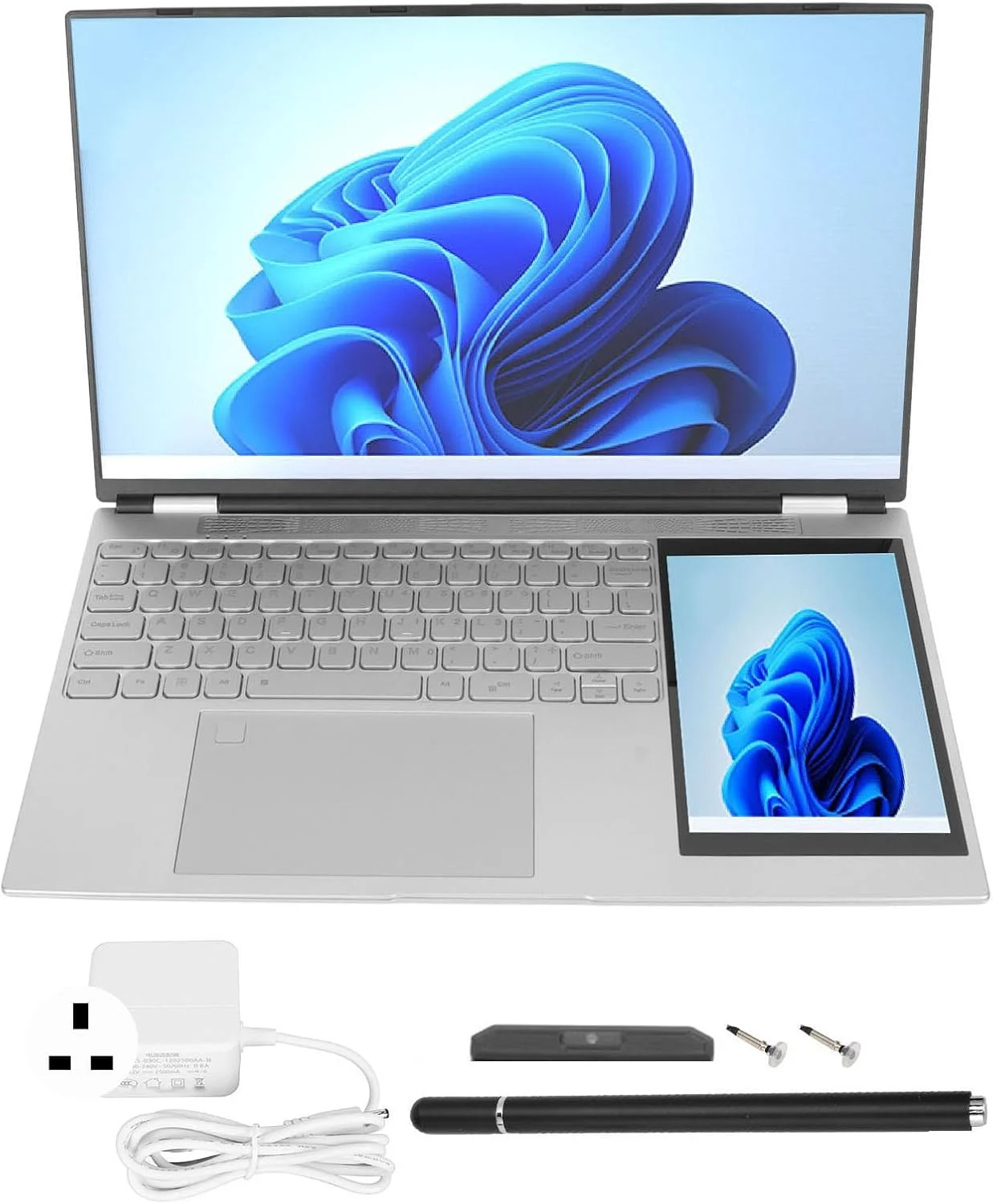 لپ تاپ دو صفحه نمایش 15.6 اینچی Luqeeg، 1920x1080 HD 16 گیگابایت، باز کردن قفل با اثر انگشت، پردازنده N5105، کامپیوتر لپ تاپ با قلم، پشتیبانی از سیستم عامل 10 و 11 (16 گیگابایت + 2 ترابایت) لپ تاپ دو صفحه نمایش 15.6 اینچی Luqeeg، 1920x1080 HD 16 گیگابایت، باز کردن قفل با اثر انگشت، پردازنده N5105، کامپیوتر لپ تاپ با قلم، پشتیبانی از سیستم عامل 10 و 11 (16 گیگابایت + 2 ترابایت)