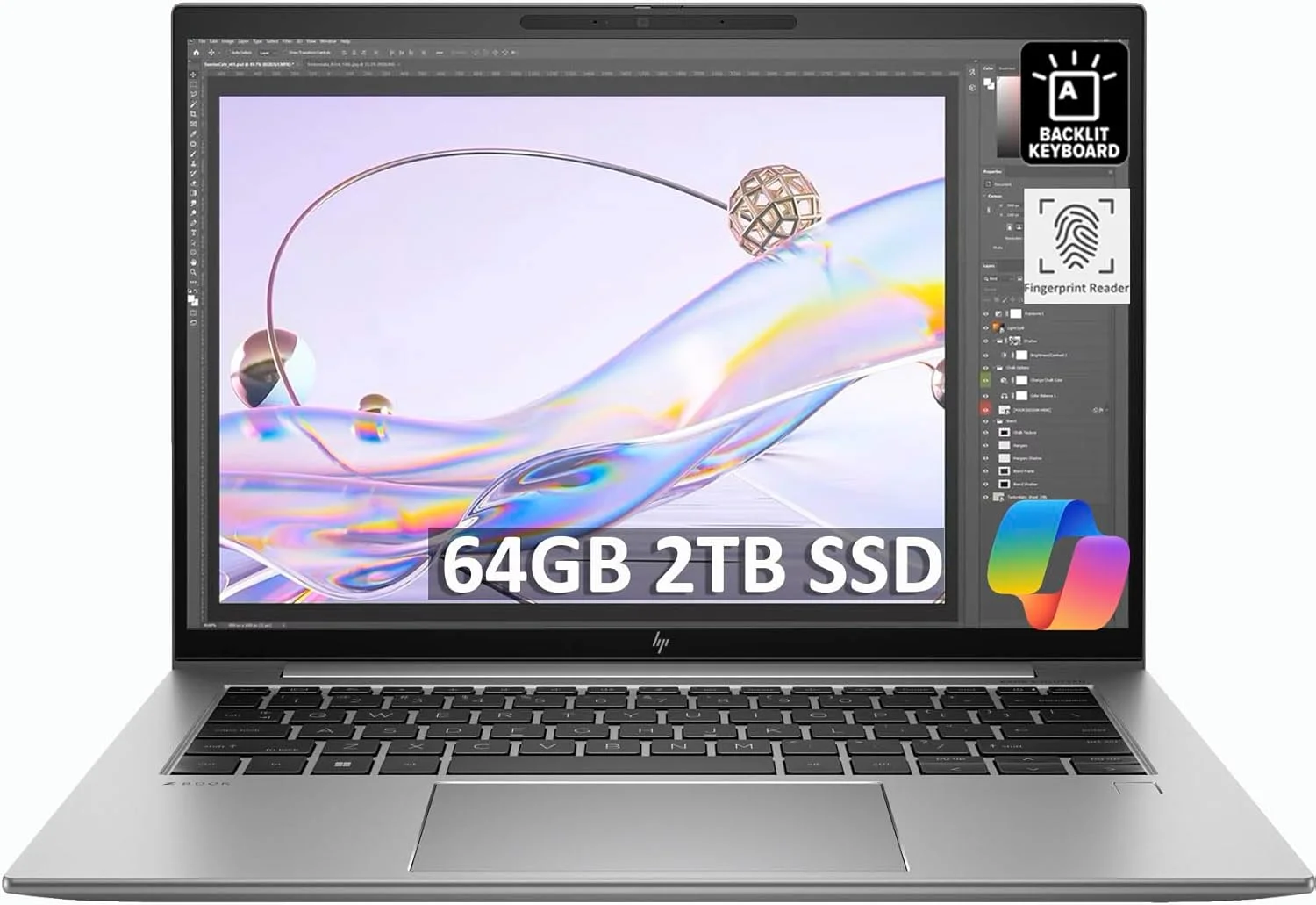 ایستگاه کاری موبایل HP ZBook Firefly G10 (صفحه نمایش 14 اینچی FHD+، پردازنده Intel 14 هسته ای i7-1370P، رم 64 گیگابایتی DDR5، حافظه SSD 2 ترابایتی) لپ تاپ برای مهندس، طراح، نور پس زمینه، اثر انگشت، 2x Thunderbolt 4، وب کم IR 5 مگاپیکسلی، ویندوز 11 پرو