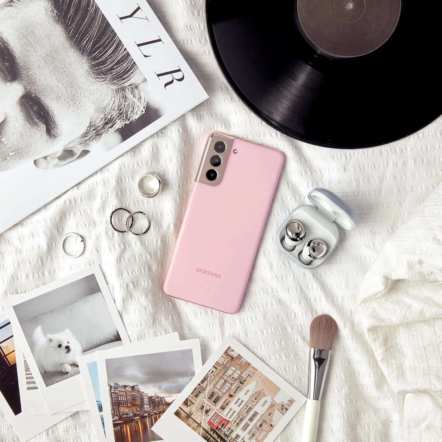 گوشی موبایل سامسونگ گلکسی S21 5G (بازسازی شده) اندروید، رنگ صورتی فانتوم، حافظه 128 گیگابایت