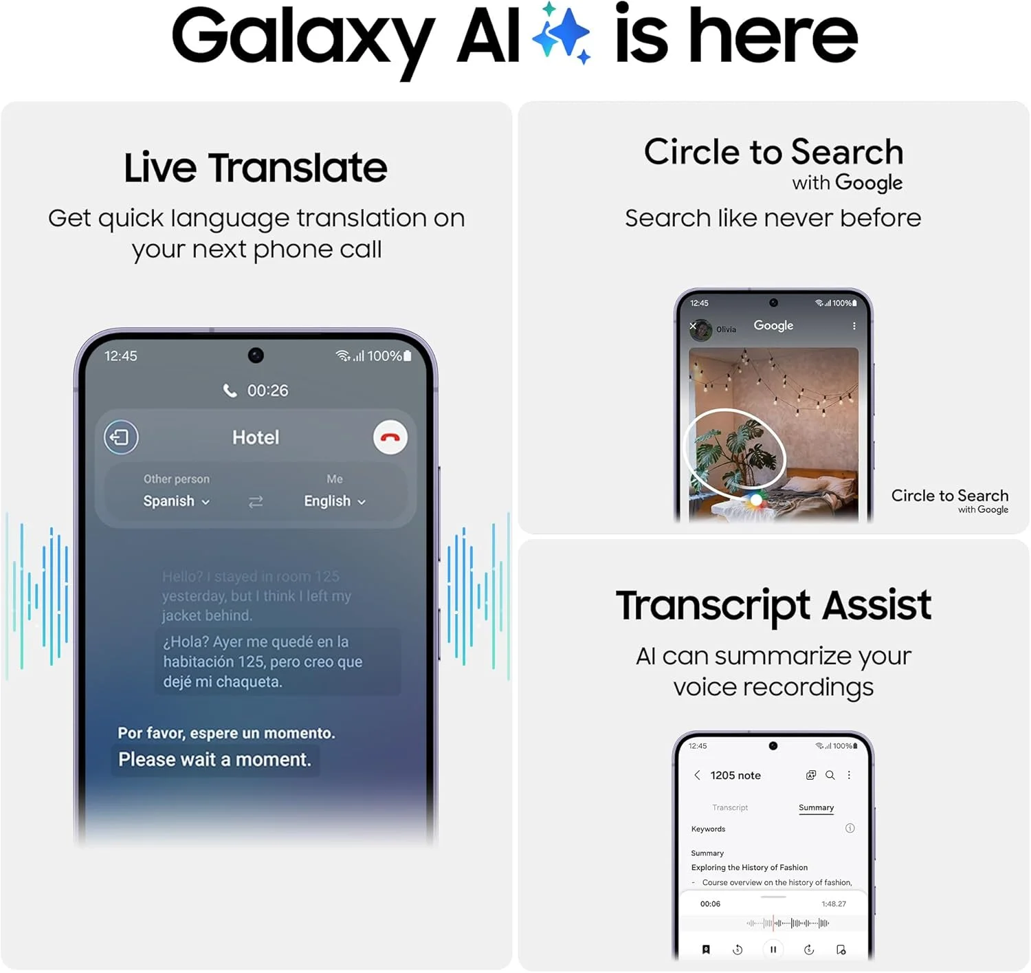 گوشی هوشمند سامسونگ گلکسی S24+ با هوش مصنوعی، حافظه 256 گیگابایت، بنفش کبالت، رم 12 گیگابایت، دوربین 50 مگاپیکسل، نمایشگر بزرگتر، رم سریعتر، عمر باتری طولانی (نسخه امارات متحده عربی) (بازسازی شده)