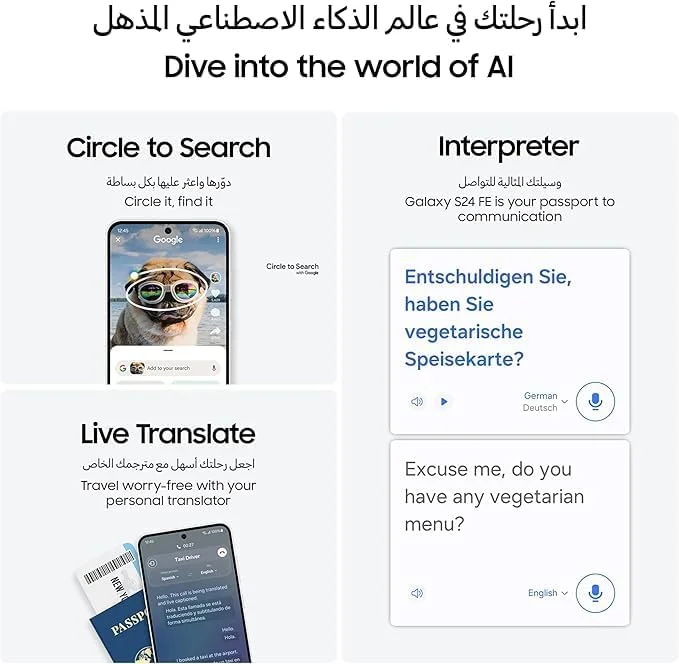 گوشی موبایل سامسونگ Galaxy S24 FE دو سیم کارت نعنایی با 8 گیگابایت رم و 256 گیگابایت حافظه داخلی 5G - نسخه خاورمیانه گوشی موبایل سامسونگ Galaxy S24 FE دو سیم کارت نعنایی با 8 گیگابایت رم و 256 گیگابایت حافظه داخلی 5G - نسخه خاورمیانه