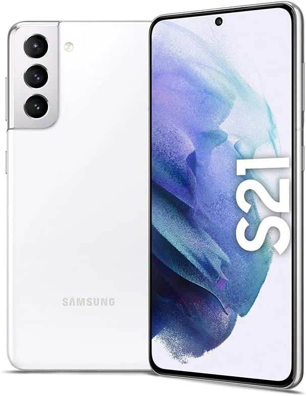 گوشی موبایل سامسونگ گلکسی S21 دو سیم کارت، 128 گیگابایت رم 8 گیگابایت 5G نسخه امارات متحده عربی، سفید شبحی