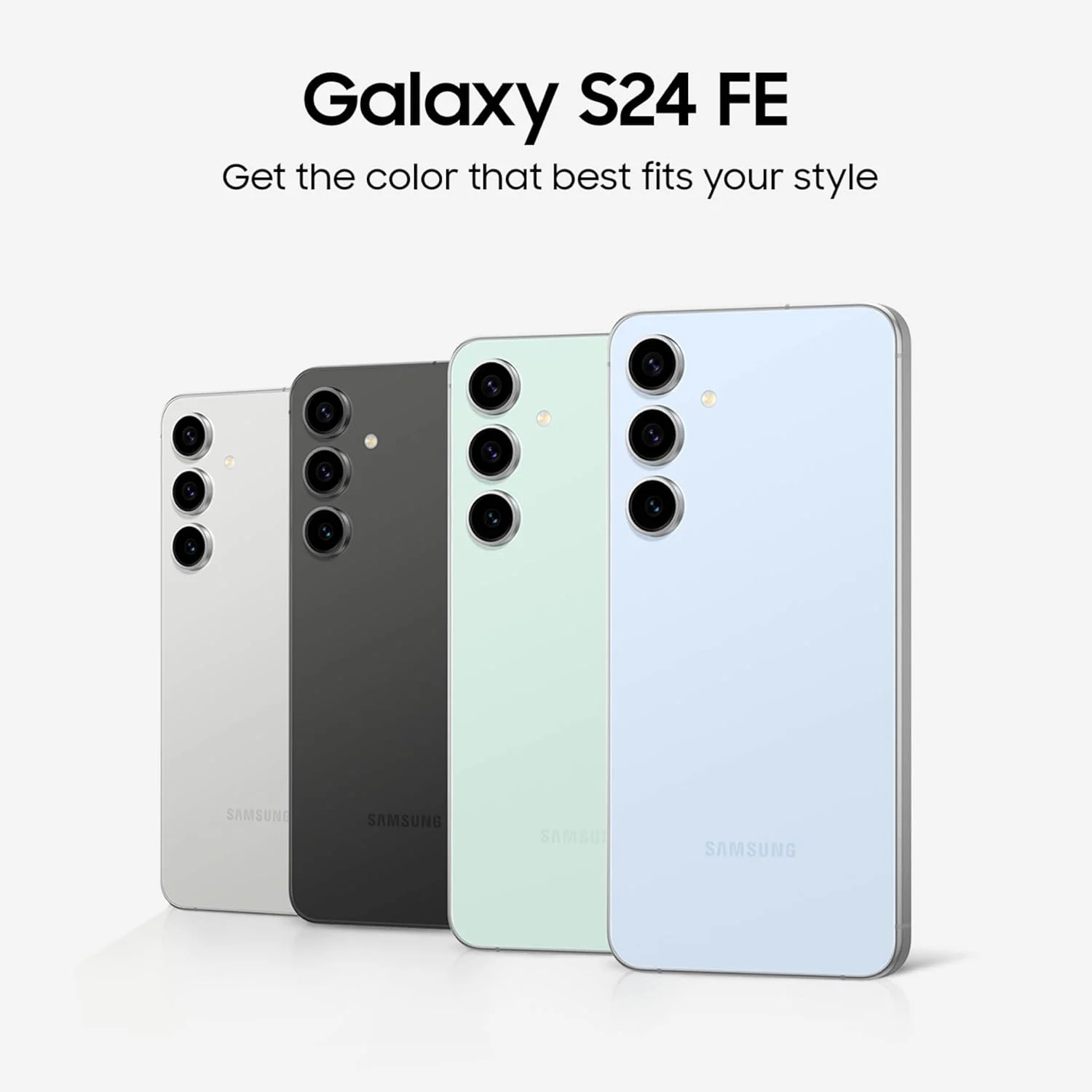 گوشی هوشمند SAMSUNG Galaxy S24 FE AI، حافظه 128 گیگابایت، آنلاک شده، دوربین 50 مگاپیکسلی با وضوح بالا، عمر باتری طولانی، صفحه نمایش AMOLED روشن، نسخه ایالات متحده، 2024، 1 سال گارانتی ایالات متحده، نعنایی