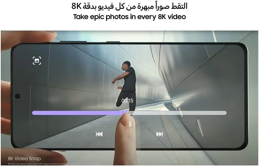 گوشی موبایل سامسونگ گلکسی S21 دو سیم کارت، 128 گیگابایت رم 8 گیگابایت 5G نسخه امارات متحده عربی، سفید شبحی