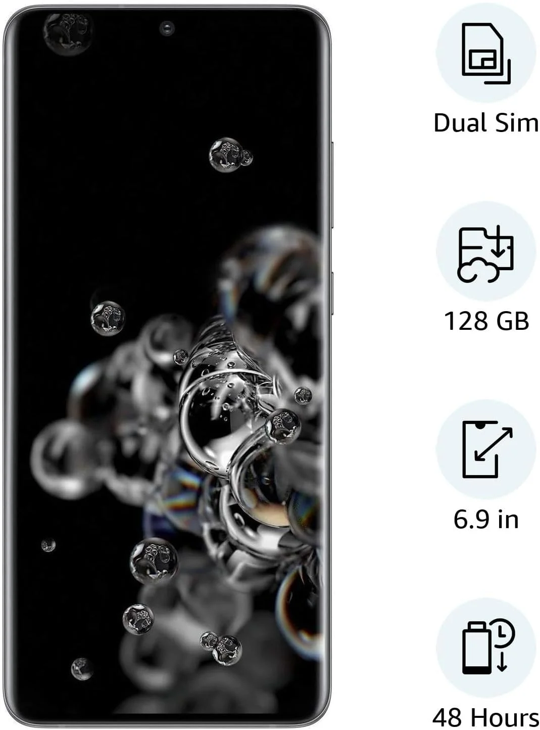 گوشی موبایل سامسونگ گلکسی S20 Ultra 5G؛ گوشی هوشمند بدون سیم کارت 128 گیگابایت - خاکستری کیهانی، (نسخه انگلستان) گوشی موبایل سامسونگ گلکسی S20 Ultra 5G؛ گوشی هوشمند بدون سیم کارت 128 گیگابایت - خاکستری کیهانی، (نسخه انگلستان)