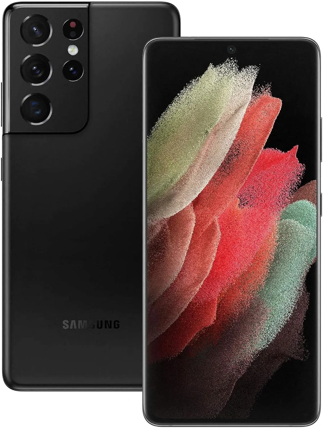 گوشی موبایل سامسونگ گلکسی S21 Ultra 5G بدون سیم کارت، گوشی اندروید مشکی فانتوم 128 گیگابایت (نسخه انگلستان)