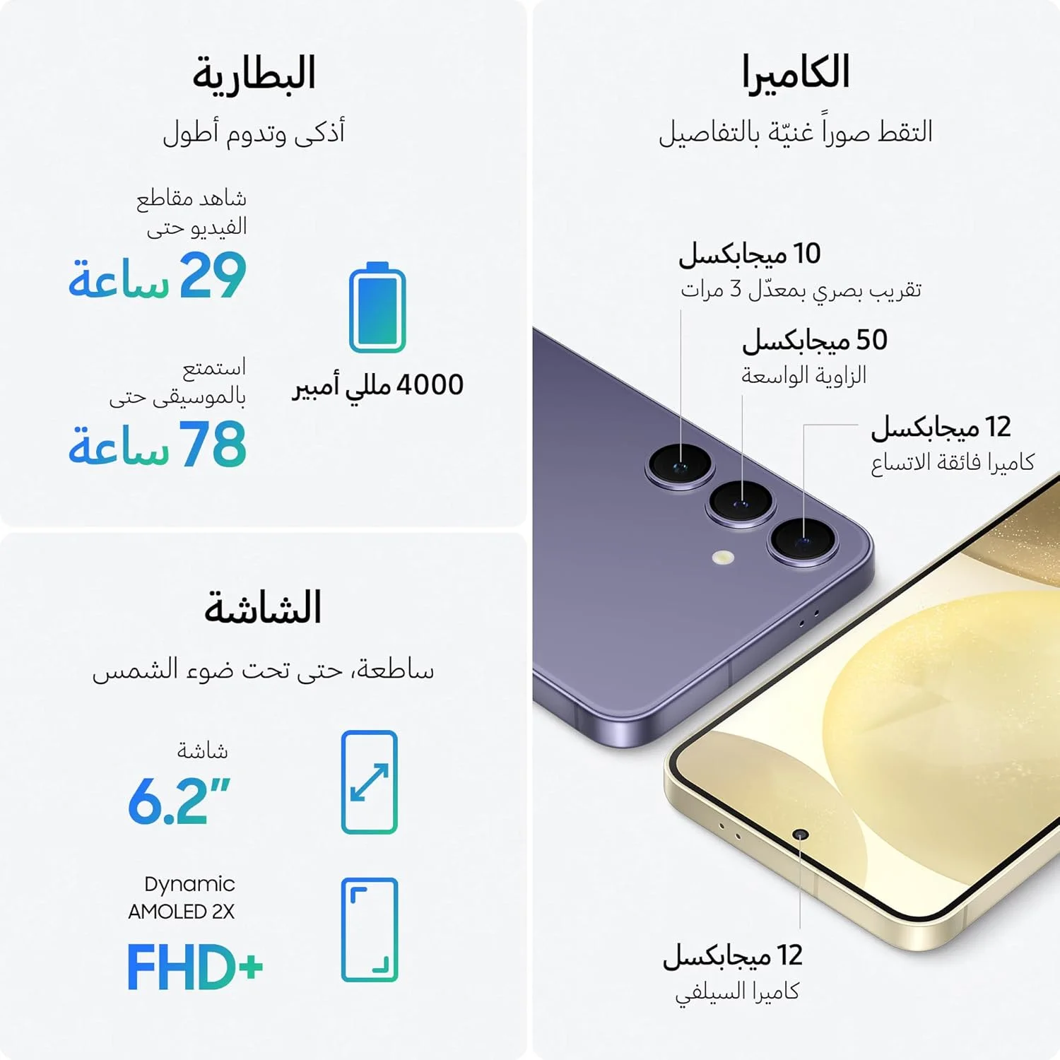 گوشی موبایل سامسونگ گلکسی S24، حافظه 128 گیگابایت، خاکستری، 8 گیگابایت رم، گوشی هوشمند اندروید، دوربین 50 مگاپیکسل، (نسخه بین المللی)