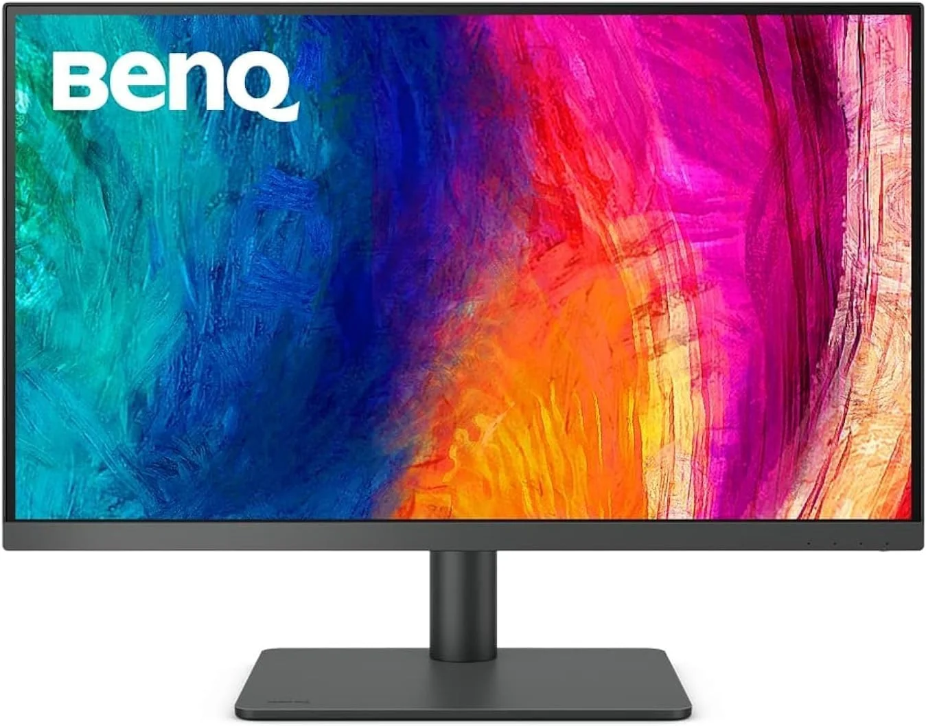 مانیتور طراح بنکیو PD2705U سایز 27 اینچ 4K با رزولوشن 3840x2160، UHD، پوشش sRGB و Rec.709، HDR10، پنل IPS، پورت USB-C (65W)، هاب USB، فناوری AQCOLOR، کالیبره شده در کارخانه، حالت CAD/CAM، کلید میانبر Puck G2، KVM، ارگونومیک، ICC Sync (خاکستری)