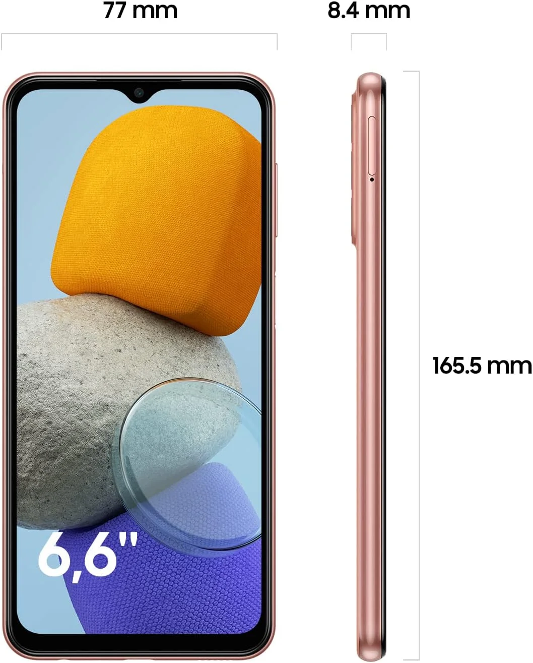 گوشی موبایل سامسونگ گلکسی M23 5G بدون سیم کارت، گوشی هوشمند اندروید با 4 گیگابایت رم و 128 گیگابایت حافظه داخلی، مسی نارنجی [اختصاصی آمازون]