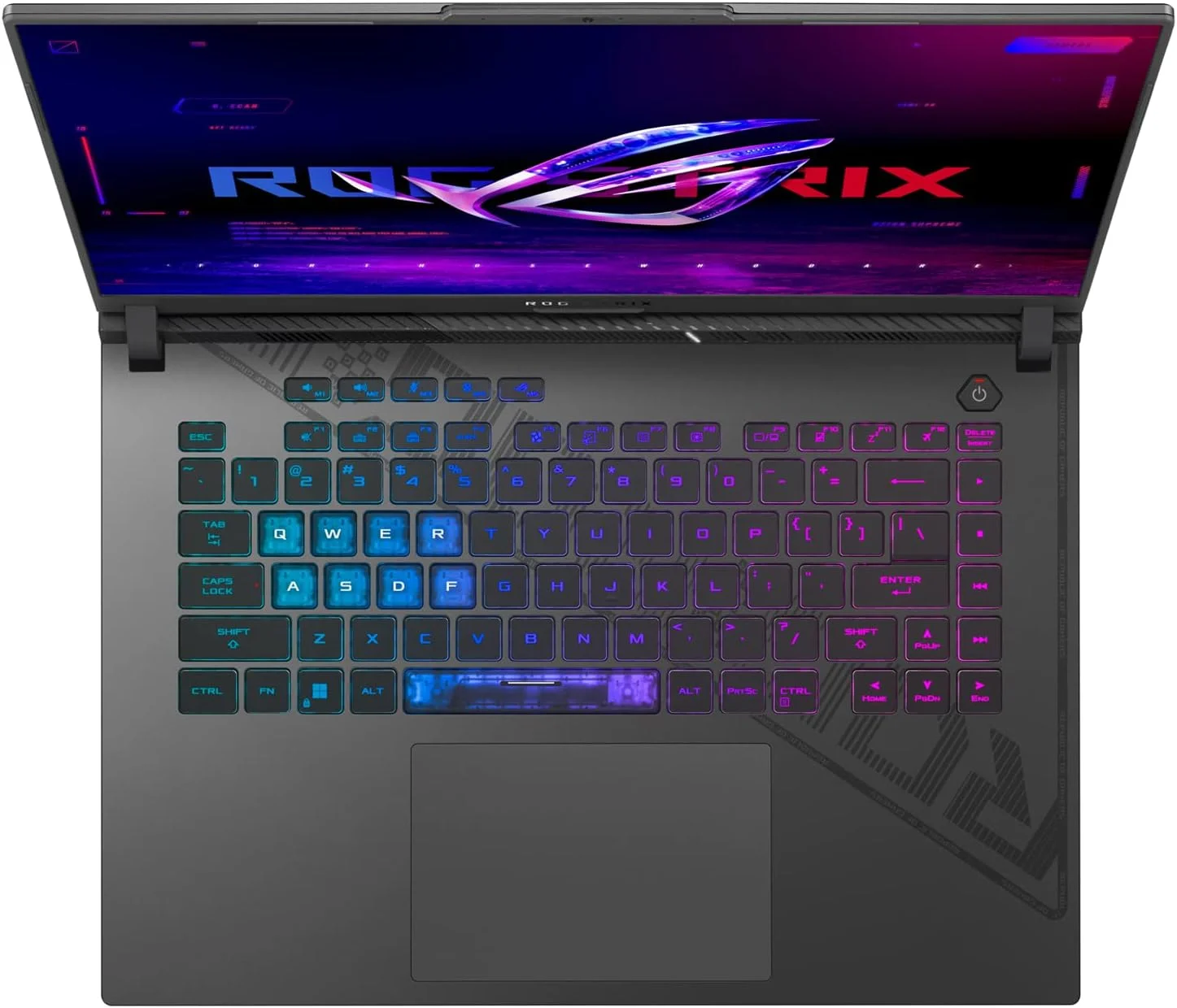 لپ تاپ گیمینگ ایسوس ROG Strix G16، صفحه نمایش 16 اینچی WUXGA 165 هرتز، GeForce RTX 4060 140W، نسل سیزدهم اینتل 14 هسته ای i7-13650HX، رم 64 گیگابایتی DDR5، حافظه SSD 2 ترابایتی PCIe، تاندربولت 4، نورپردازی RGB 4 منطقه ای، HDMI، RJ45، WiFi 6E، ویندوز 11 پرو، خاکستری تیره