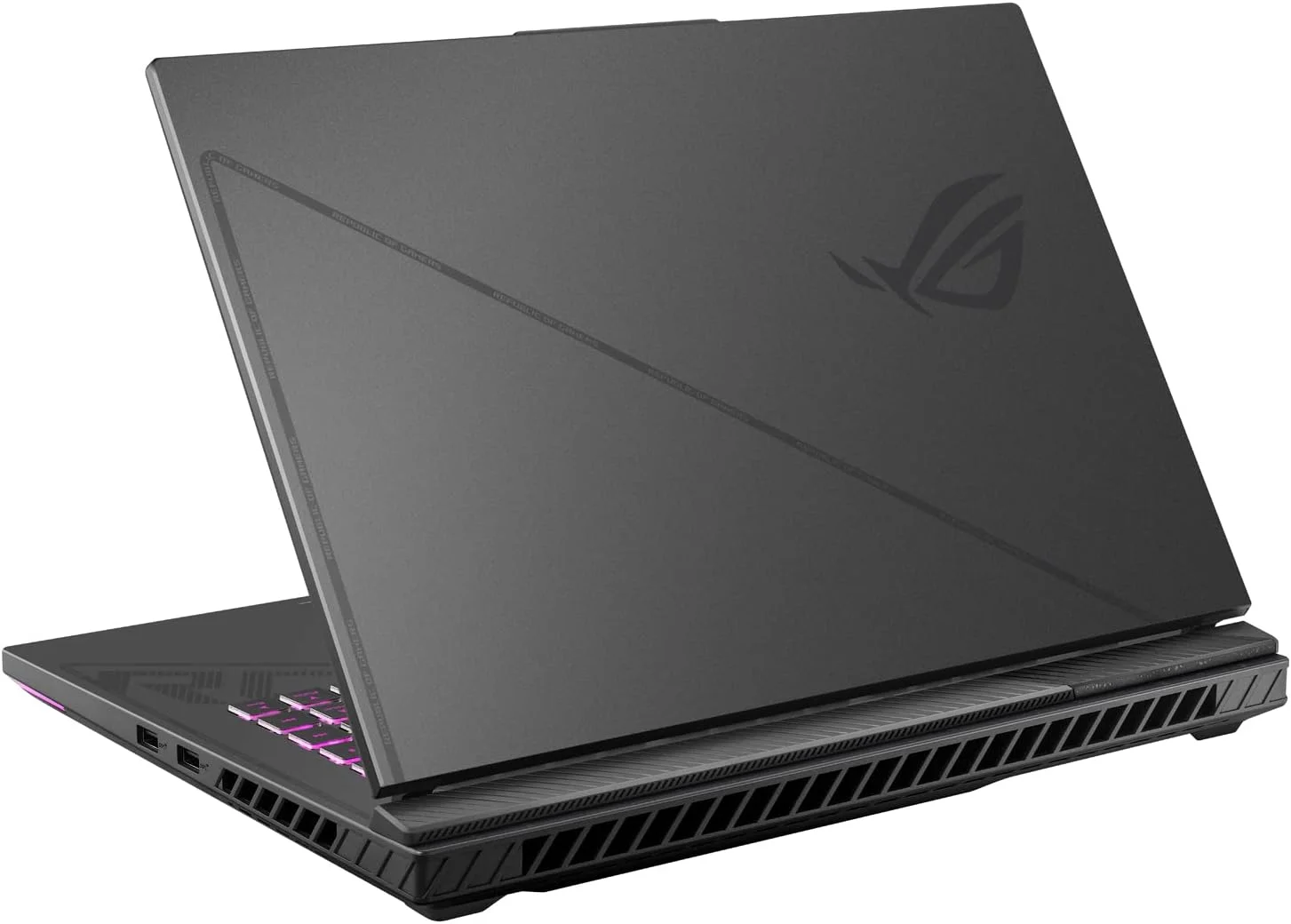 لپ تاپ گیمینگ ایسوس ROG Strix G16، صفحه نمایش 16 اینچی WUXGA 165 هرتز، GeForce RTX 4060 140W، نسل سیزدهم اینتل 14 هسته ای i7-13650HX، رم 64 گیگابایتی DDR5، حافظه SSD 2 ترابایتی PCIe، تاندربولت 4، نورپردازی RGB 4 منطقه ای، HDMI، RJ45، WiFi 6E، ویندوز 11 پرو، خاکستری تیره
