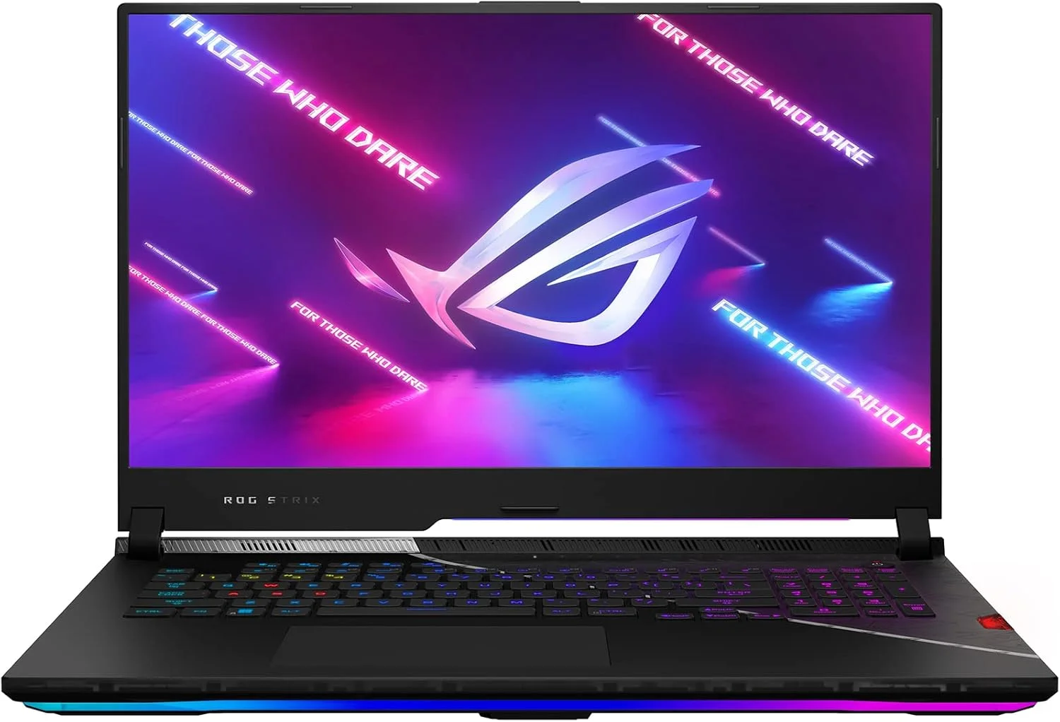 لپ تاپ ایسوس ROG Strix SCAR 17 G733ZW-LL119W مشکی مات، پردازنده 14 هسته ای نسل دوازدهم Intel Core i9-12900H با فرکانس 2.5 گیگاهرتز، 32 گیگابایت رم، 2 ترابایت SSD، کارت گرافیک NVIDIA GeForce RTX 3070 Ti با 8 گیگابایت DDR6، صفحه نمایش 17.3 اینچی WQHD 240Hz/3ms، ویندوز 11، کیبورد RGB انگلیسی-عربی