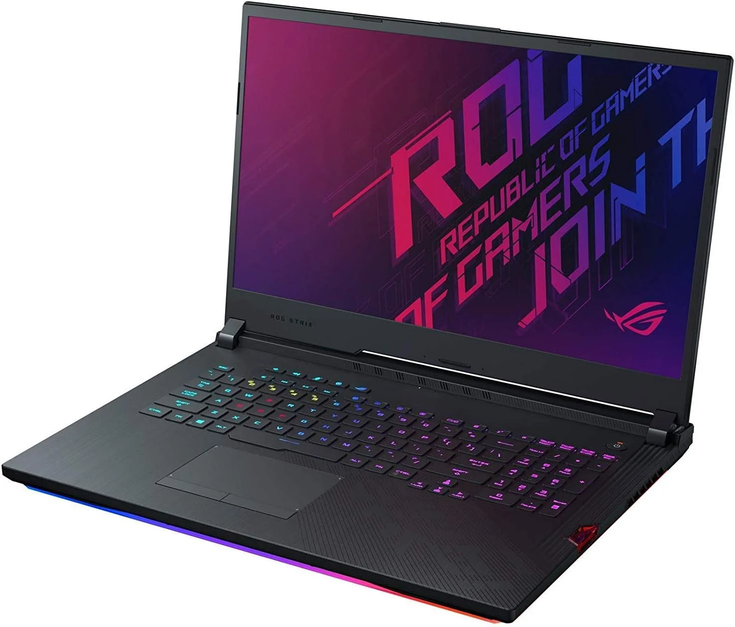لپ تاپ گیمینگ ایسوس ROG Strix Scar III (2019)، صفحه نمایش 17.3 اینچی 240 هرتز IPS Type FHD، کارت گرافیک NVIDIA GeForce RTX 2070، پردازنده Intel Core i7-9750H، رم 16 گیگابایت DDR4، حافظه 1 ترابایت FireCuda، کیبورد RGB با نورپردازی مجزا برای هر کلید، ویندوز 10 هوم، G731GW-KH71