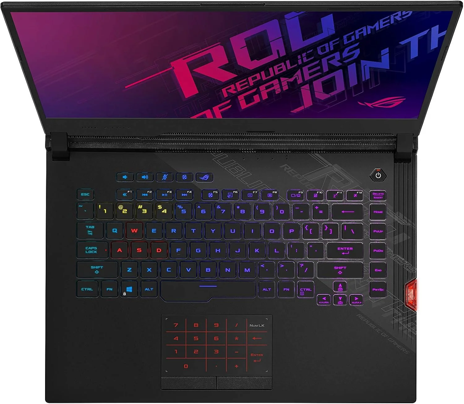 لپ تاپ گیمینگ ایسوس ROG Strix Scar 15 (2020)، 15.6 اینچ، FHD با نرخ 240 هرتز IPS، کارت گرافیک NVIDIA GeForce RTX 2070 Super، پردازنده Intel Core i7-10875H، رم 16 گیگابایت DDR4، حافظه SSD NVMe PCIe 1 ترابایت، کیبورد RGB با نورپردازی مجزا برای هر کلید، ویندوز 10، G532LWS-DS76