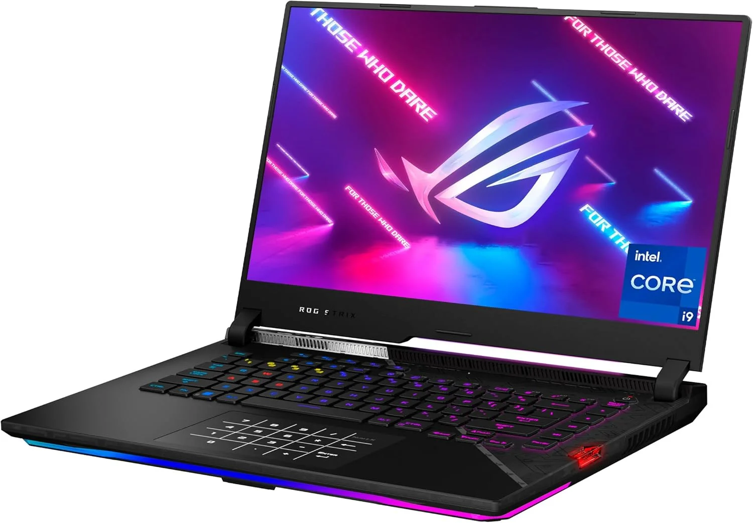 لپ تاپ گیمینگ ایسوس ROG Strix G15، صفحه نمایش 15.6 اینچی 300 هرتز IPS FHD، پردازنده Intel Core i9-12900H، رم 16 گیگابایتی DDR5، حافظه SSD NVMe 1 ترابایتی، کارت گرافیک NVIDIA GeForce RTX 3070 Ti، کیبورد QWERTY با نور پس زمینه RGB برای هر کلید، ویندوز 11 هوم