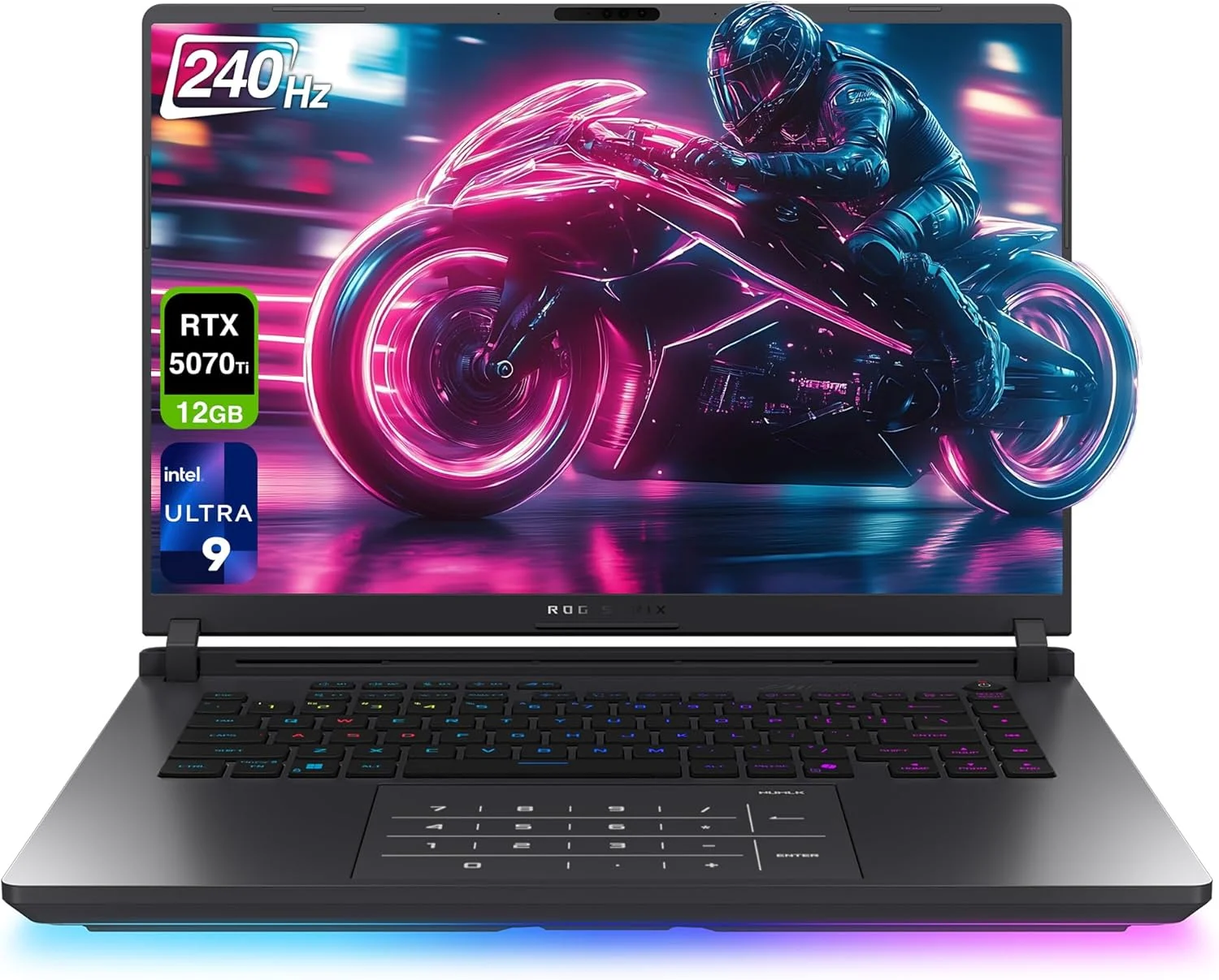 لپ تاپ گیمینگ ایسوس ROG Strix G16، پردازنده Intel Ultra 9-275HX، رم 64 گیگابایتی DDR5، حافظه SSD 2 ترابایتی PCIe، نمایشگر 16 اینچی 2.5K (2560x1600)، کارت گرافیک Nvidia G-Force RTX 5070Ti، کیبورد Chiclet با نور پس زمینه RGB، ویندوز 11 هوم، خاکستری