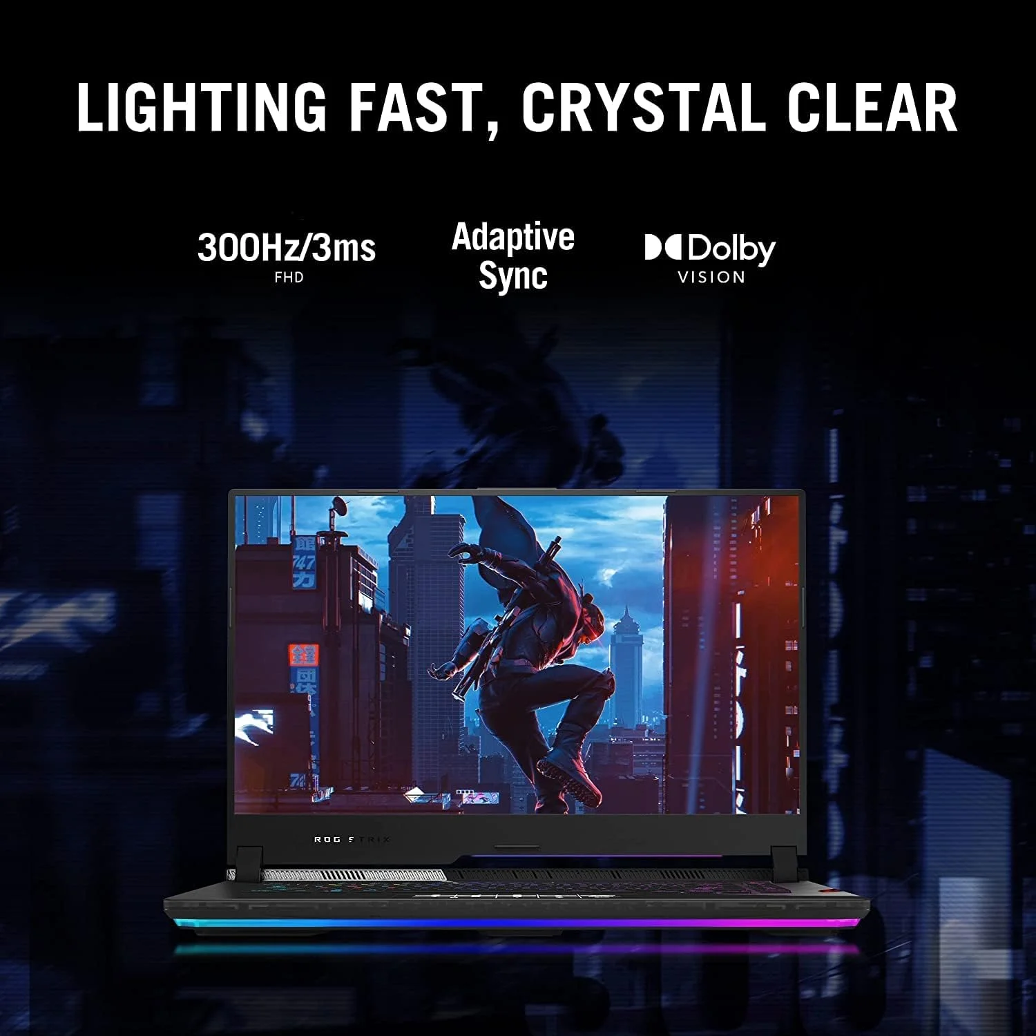 لپ تاپ گیمینگ ایسوس ROG Strix G15، صفحه نمایش 15.6 اینچی 300 هرتز IPS FHD، پردازنده Intel Core i9-12900H، رم 16 گیگابایتی DDR5، حافظه SSD NVMe 1 ترابایتی، کارت گرافیک NVIDIA GeForce RTX 3070 Ti، کیبورد QWERTY با نور پس زمینه RGB برای هر کلید، ویندوز 11 هوم