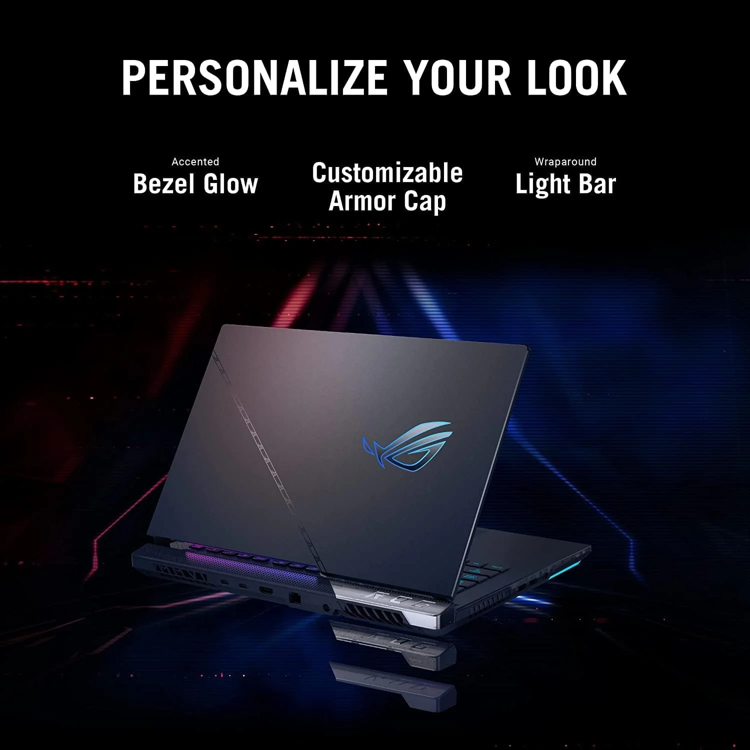 لپ تاپ گیمینگ ایسوس ROG Strix G15، صفحه نمایش 15.6 اینچی 300 هرتز IPS FHD، پردازنده Intel Core i9-12900H، رم 16 گیگابایتی DDR5، حافظه SSD NVMe 1 ترابایتی، کارت گرافیک NVIDIA GeForce RTX 3070 Ti، کیبورد QWERTY با نور پس زمینه RGB برای هر کلید، ویندوز 11 هوم