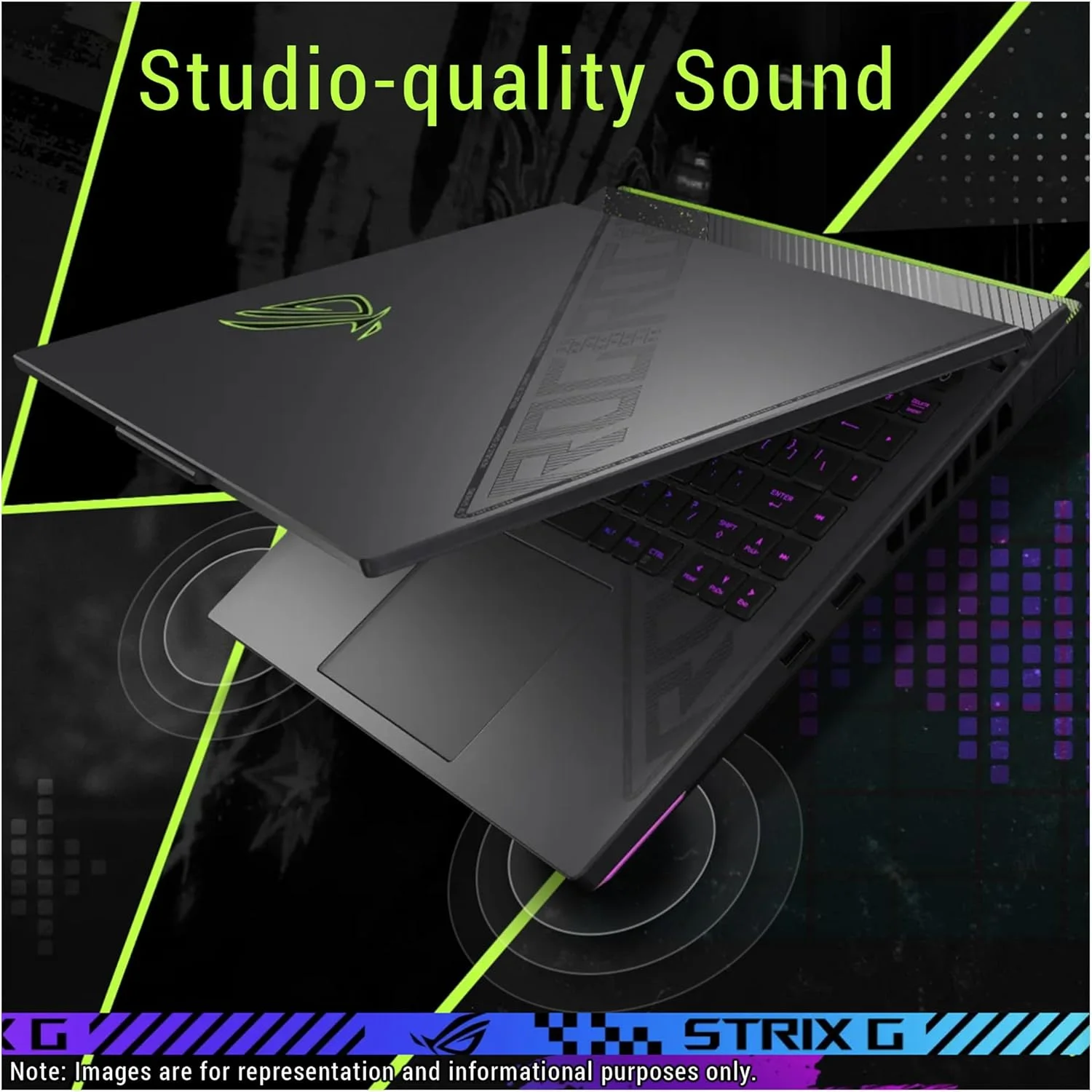 لپ تاپ گیمینگ ایسوس ROG Strix G16، AMD Ryzen 9-9955HX، رم 64 گیگابایتی DDR5، SSD 2 ترابایتی PCIe، نمایشگر 16 اینچی 2.5K (2560x1600)، Nvidia G-Force RTX 5070Ti، کیبورد Chiclet با نور پس زمینه RGB، ویندوز 11 پرو، خاکستری Eclipse