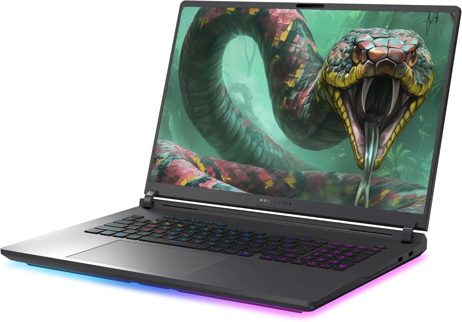 لپ تاپ گیمینگ ایسوس ROG Strix G18، پردازنده Intel Ultra 9-275HX، رم 32 گیگابایتی DDR5، حافظه SSD 4 ترابایتی PCIe، نمایشگر 18 اینچی 2.5K (2560x1600) 240 هرتز Nebula، کارت گرافیک N-vidia G-Force RTX 5070Ti، کیبورد RGB 4 ناحیه ای، ویندوز 11 پرو، خاکستری تیره