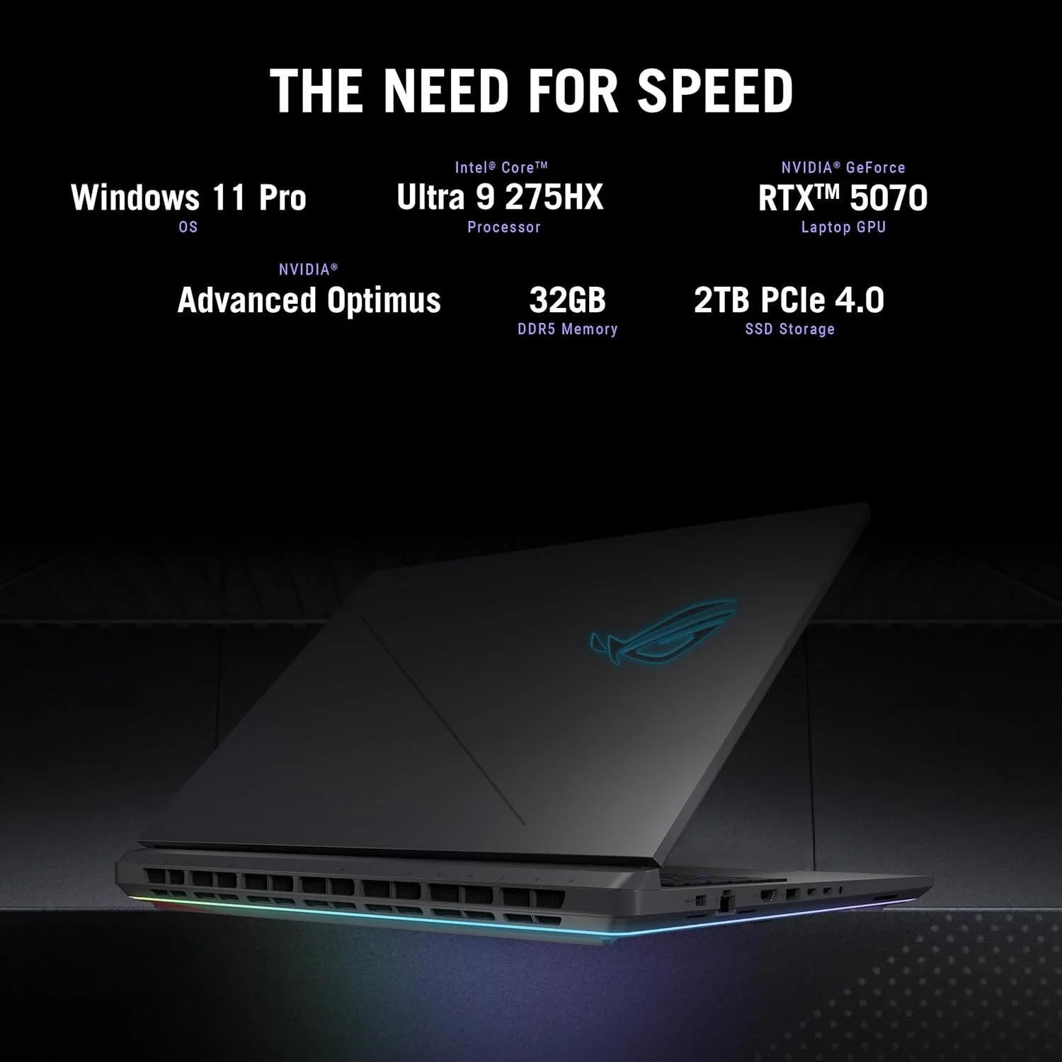 لپ تاپ گیمینگ ایسوس ROG Strix G18 (2025)، نمایشگر 18 اینچی ROG Nebula با نسبت تصویر 16:10 و رزولوشن 2.5K و نرخ 240 هرتز/3 میلیثانیه، کارت گرافیک NVIDIA® GeForce RTX™ 5070، پردازنده Intel® Core™ Ultra 9 275HX، حافظه رم 32 گیگابایت DDR5-5600، حافظه SSD 2 ترابایت PCIe Gen 4، وایفای 7، ویندوز 11 پرو لپ تاپ گیمینگ ایسوس ROG Strix G18 (2025)، نمایشگر 18 اینچی ROG Nebula با نسبت تصویر 16:10 و رزولوشن 2.5K و نرخ 240 هرتز/3 میلیثانیه، کارت گرافیک NVIDIA® GeForce RTX™ 5070، پردازنده Intel® Core™ Ultra 9 275HX، حافظه رم 32 گیگابایت DDR5-5600، حافظه SSD 2 ترابایت PCIe Gen 4، وایفای 7، ویندوز 11 پرو